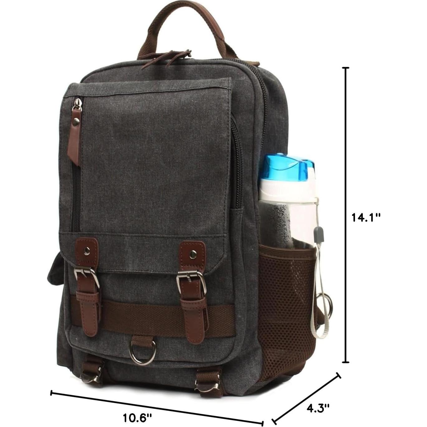 Bolsa Mensajera de Lona mygreen 29x39x12 cm Caqui