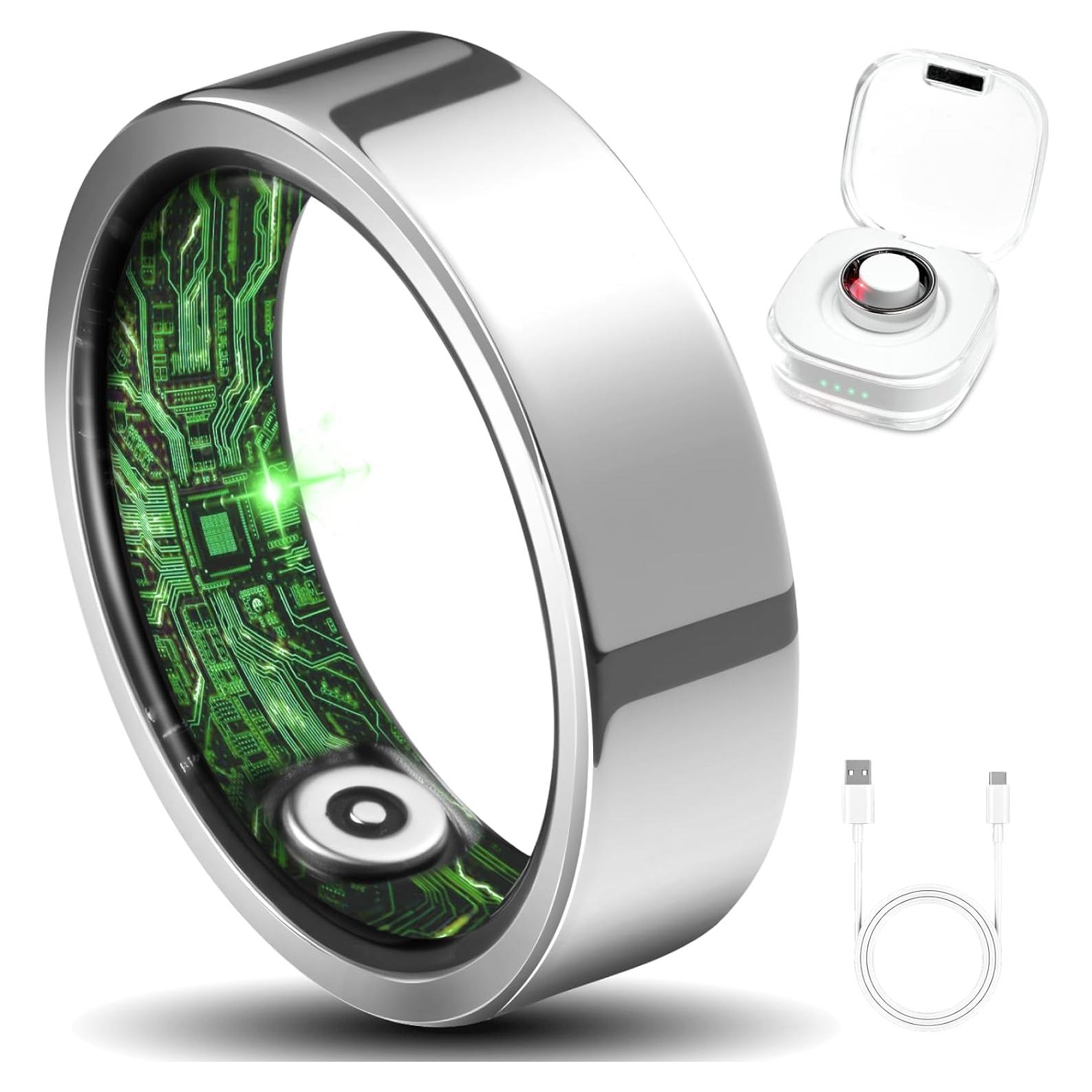 Anillo Inteligente Mexlyca Fitness Plata 8# Monitoreo Salud