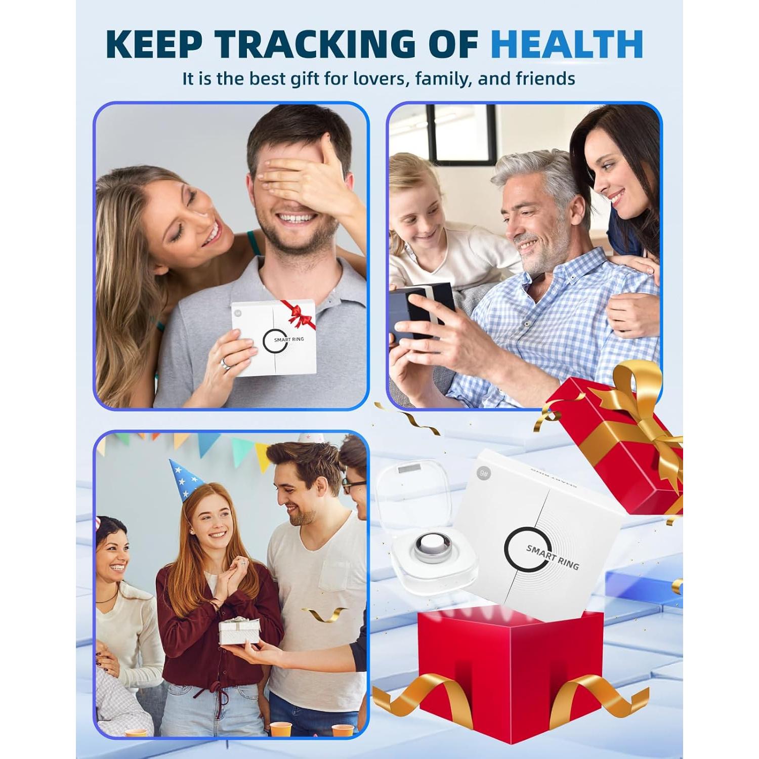 Anillo Inteligente Mexlyca Fitness Plata 8# Monitoreo Salud