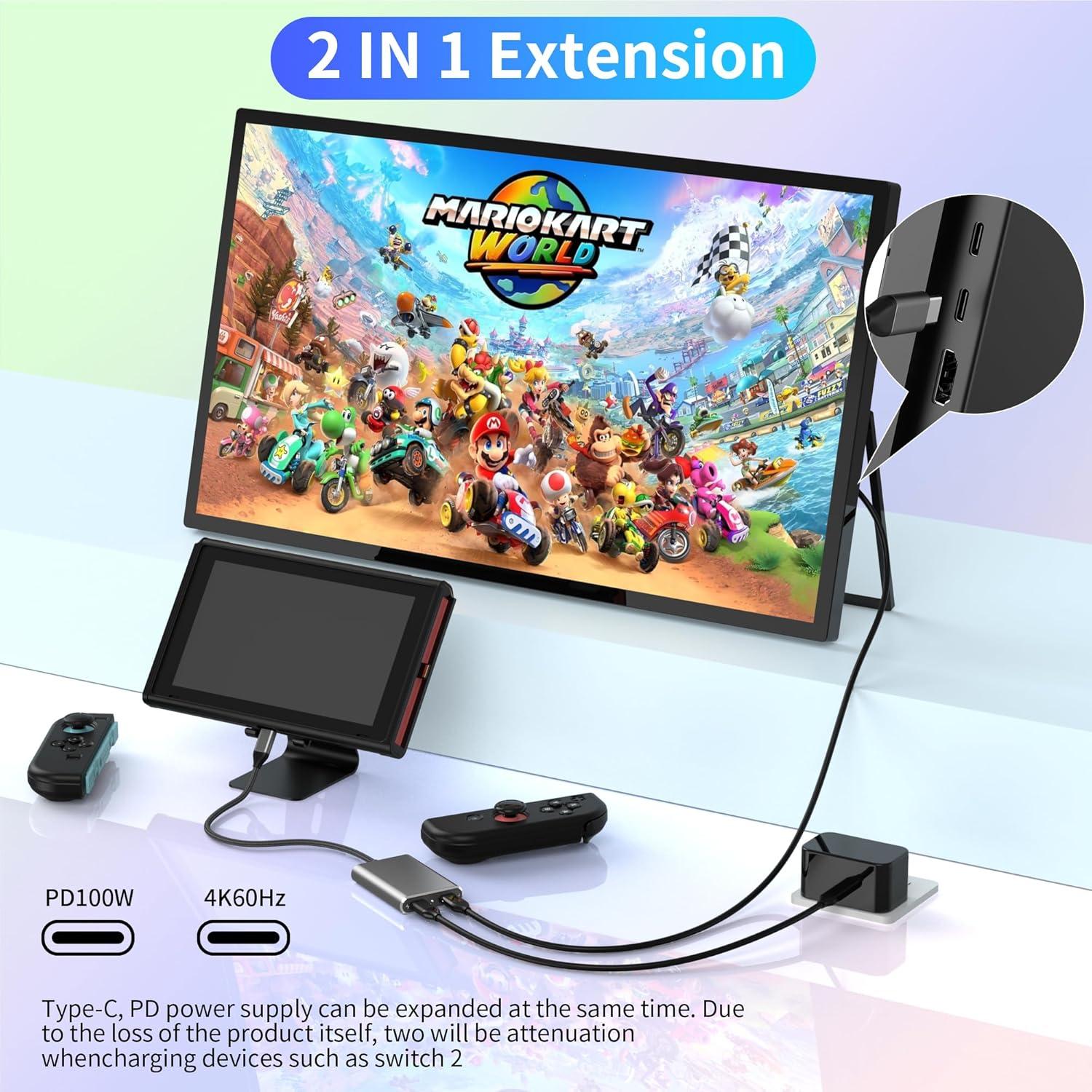 Adaptador USB-C KIHENG para Gafas AR - Carga Rápida 100W