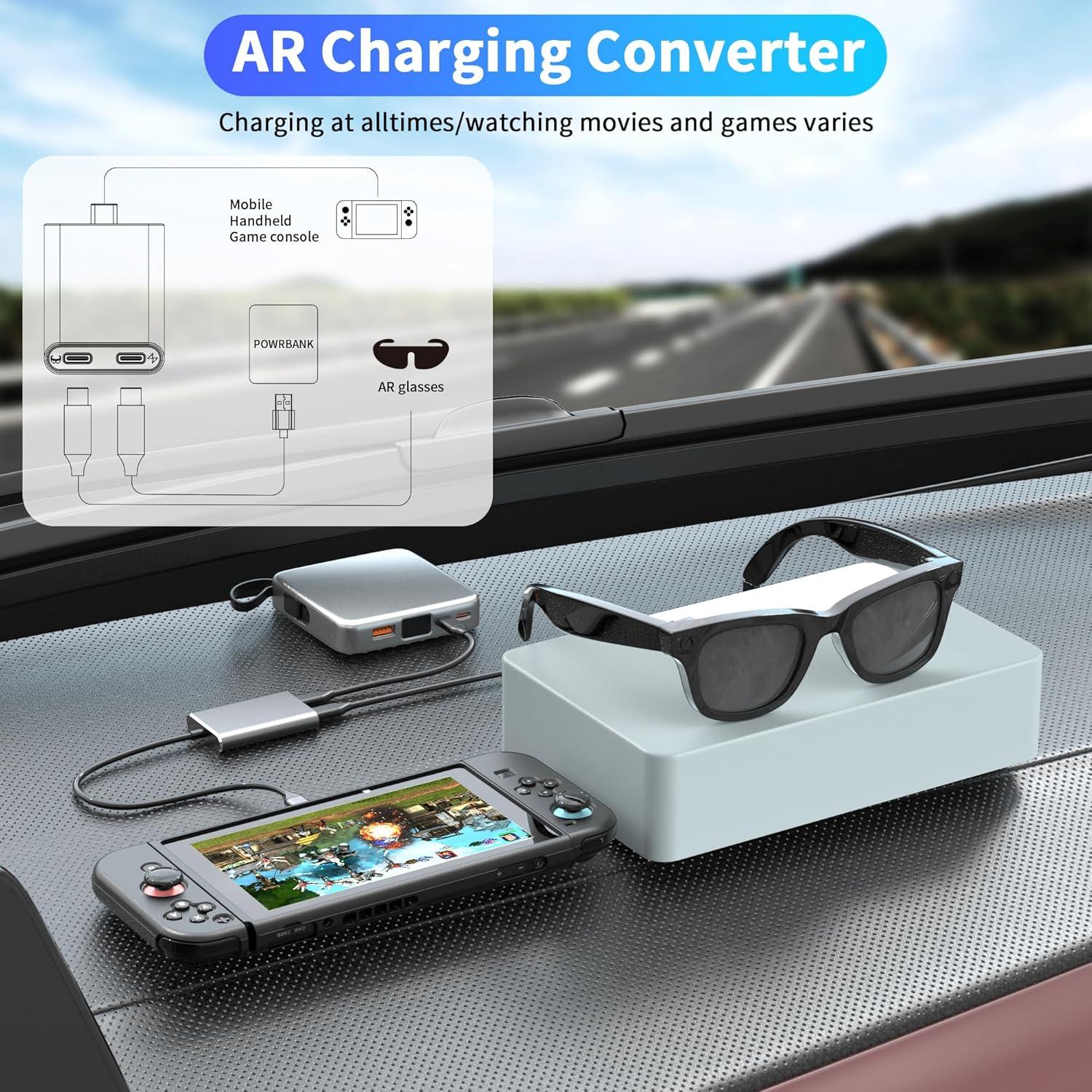 Adaptador USB-C KIHENG para Gafas AR - Carga Rápida 100W