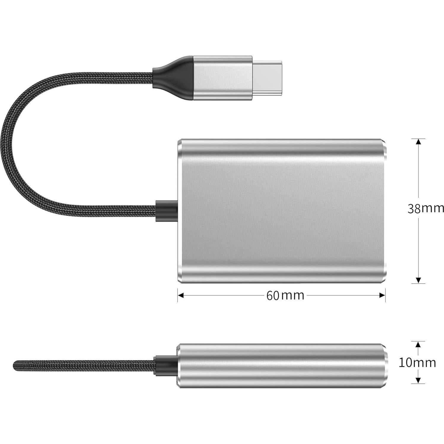Adaptador USB-C KIHENG para Gafas AR - Carga Rápida 100W