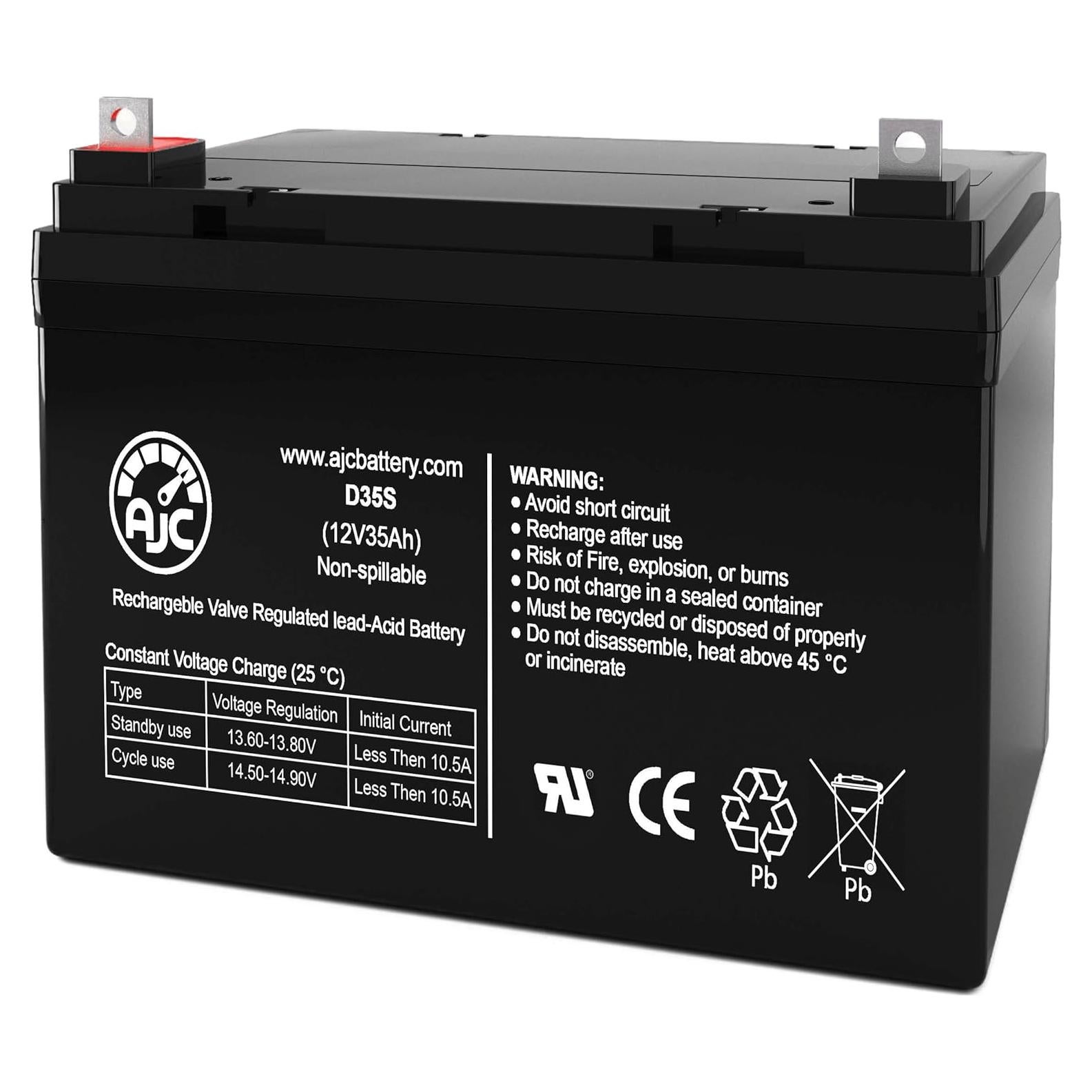 Batería AJC 12V 35Ah para Scooter Dalton Primechair