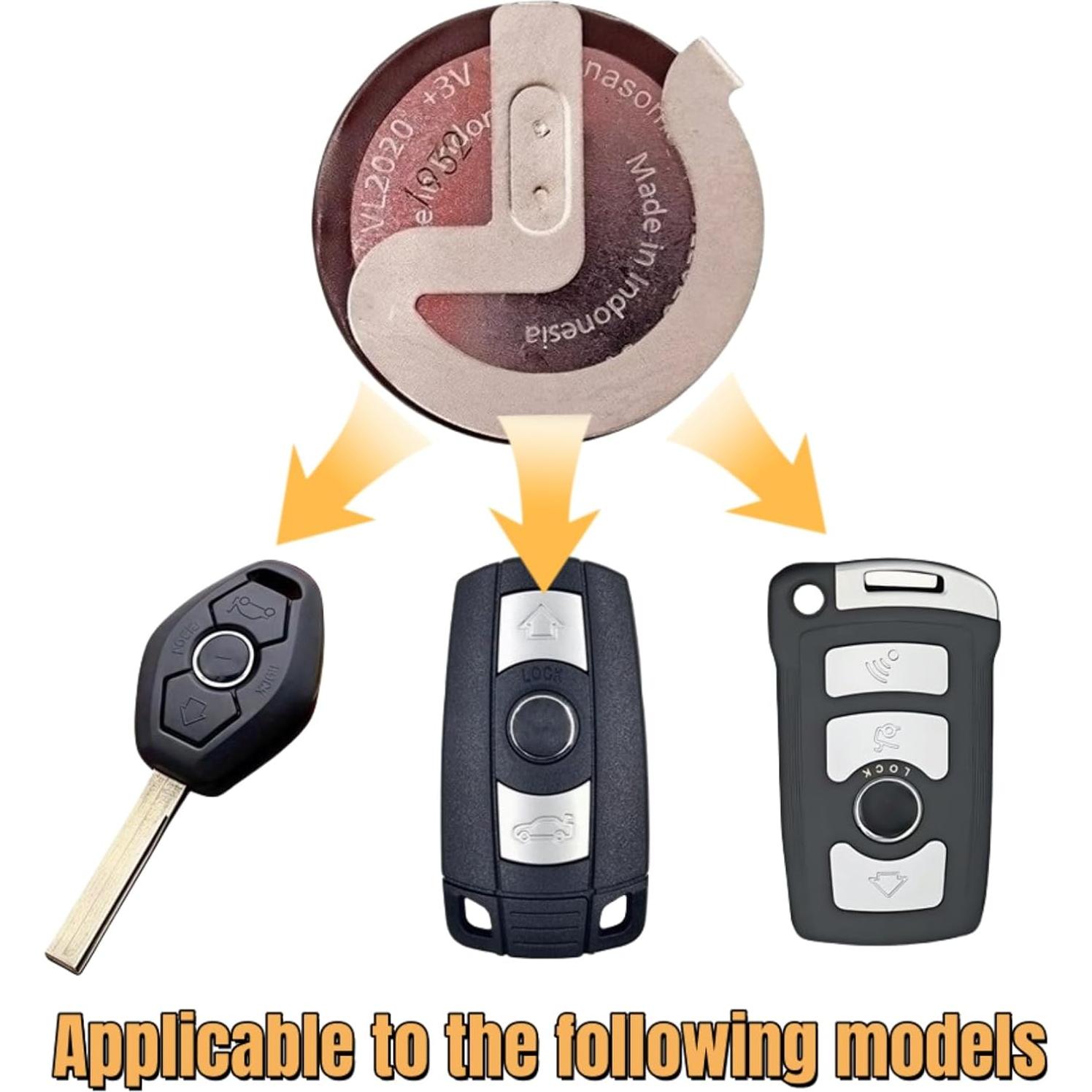 Batería Recargable VL2020 2 Pcs 3V 20mAh para Llave BMW