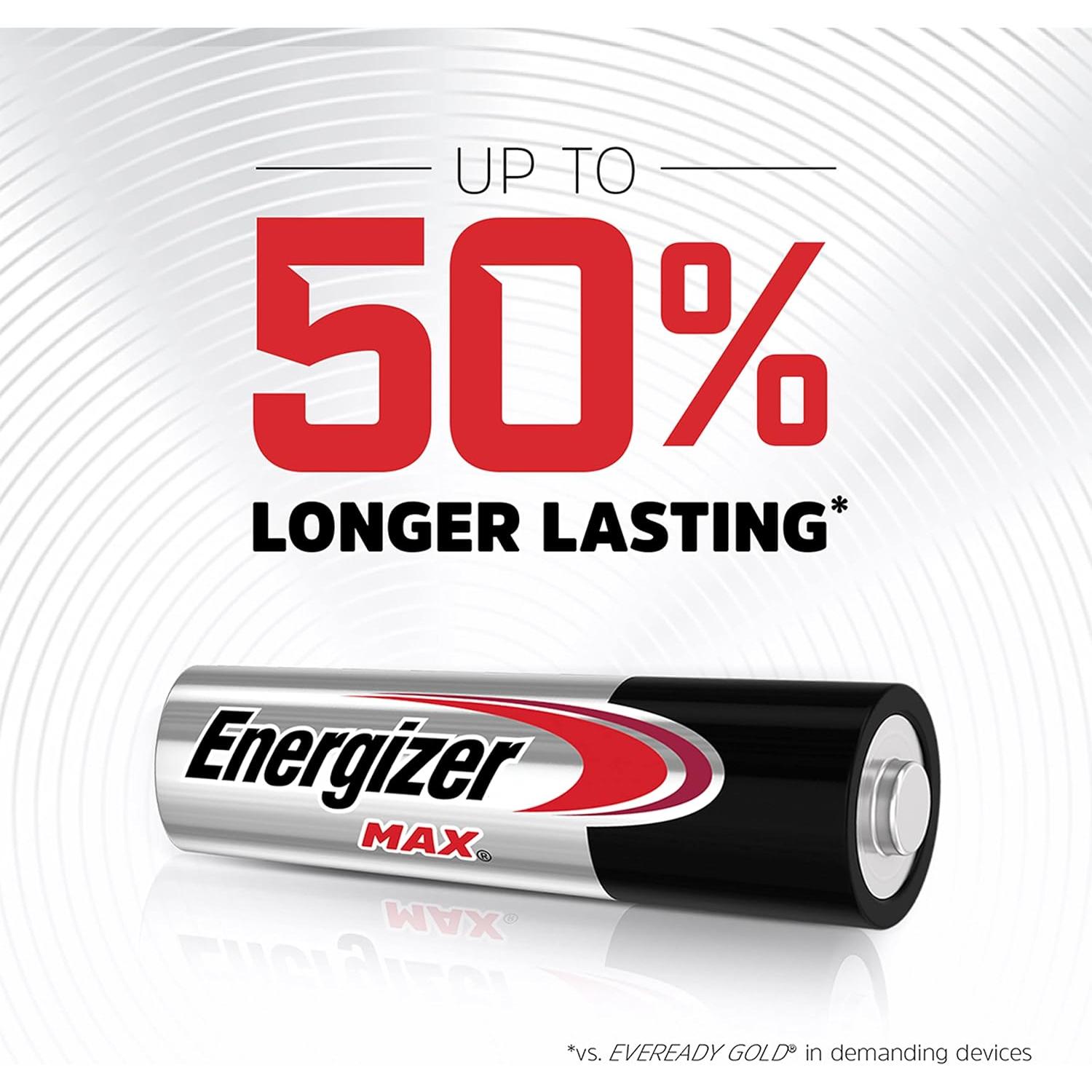 Baterías Alcalinas Energizer MAX AA - Paquete de 20 Unidades