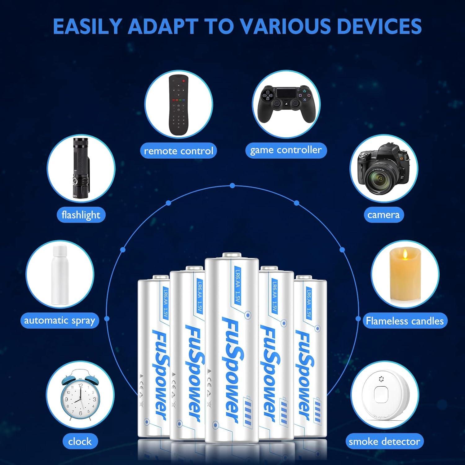 Baterías Alcalinas AA 1.5V Fuspower 25 Piezas LR6