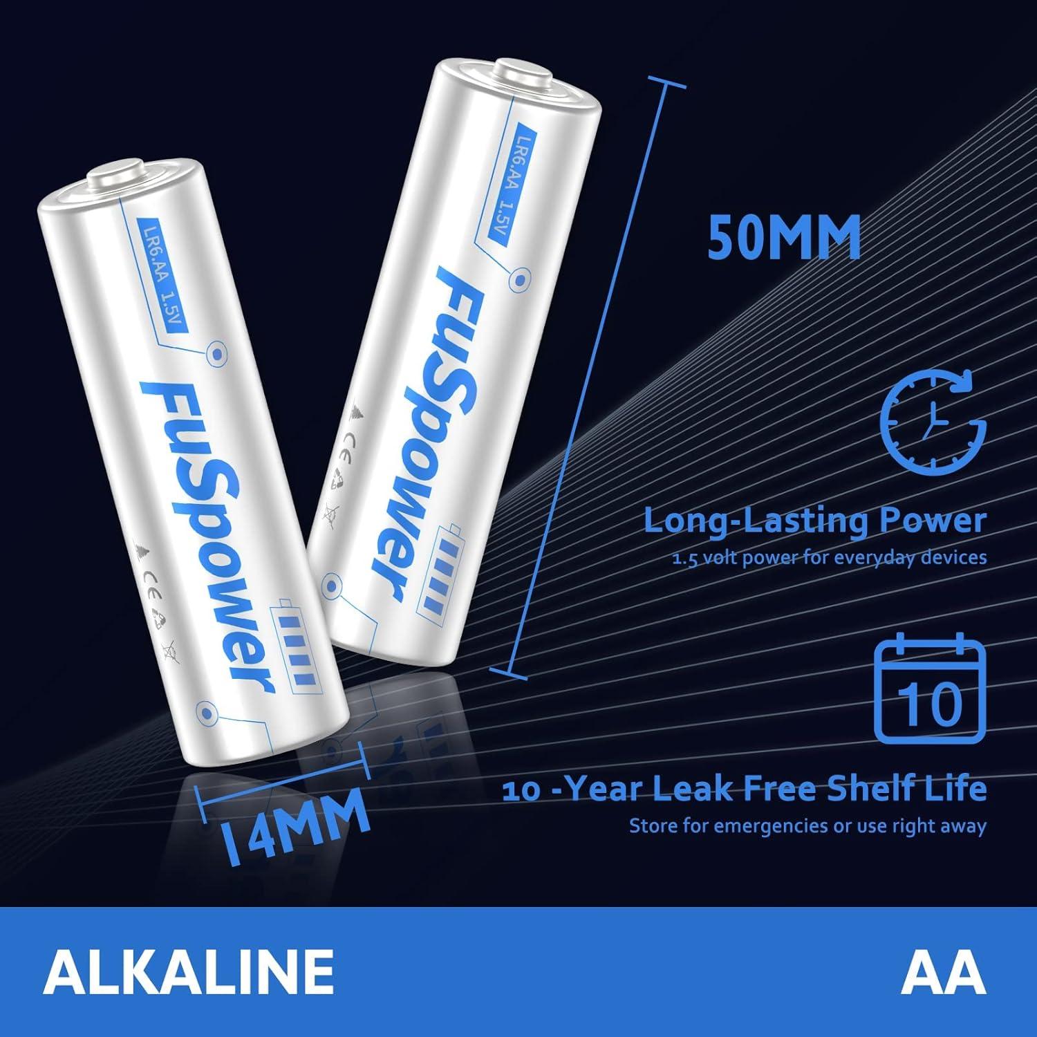 Baterías Alcalinas AA 1.5V Fuspower 25 Piezas LR6