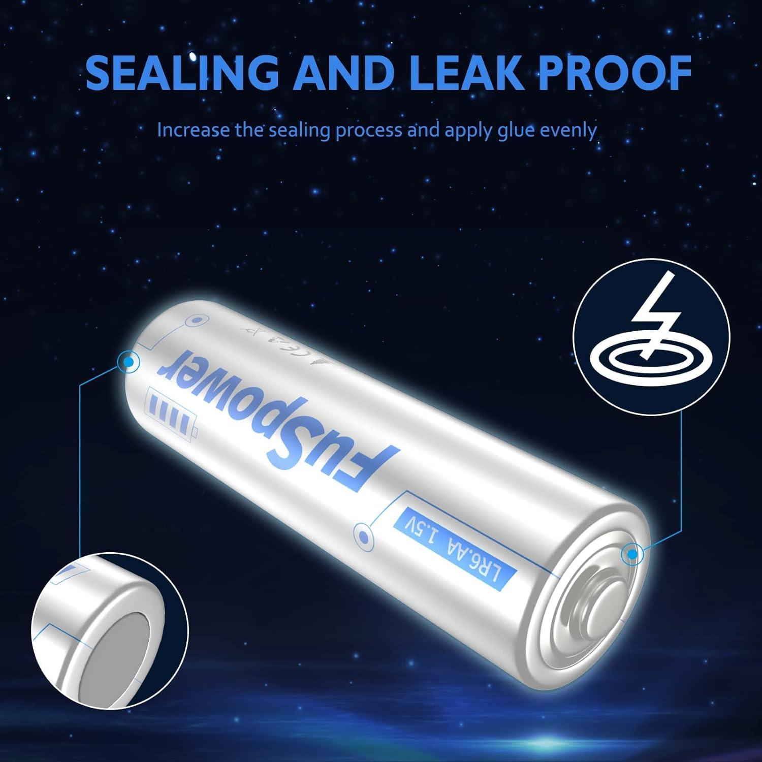 Baterías Alcalinas AA 1.5V Fuspower 25 Piezas LR6