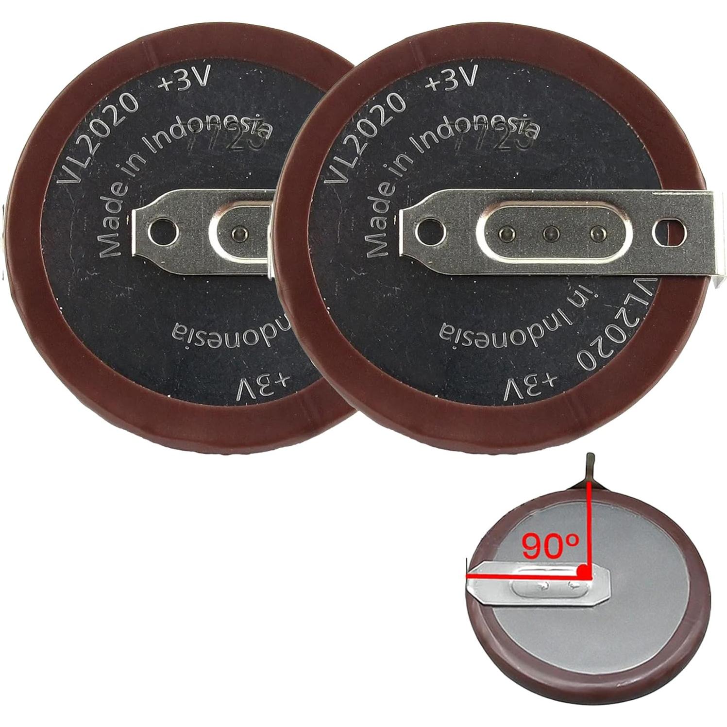 Paquete de 2 Baterías VL2020 para Llave BMW 3V 90 Grados
