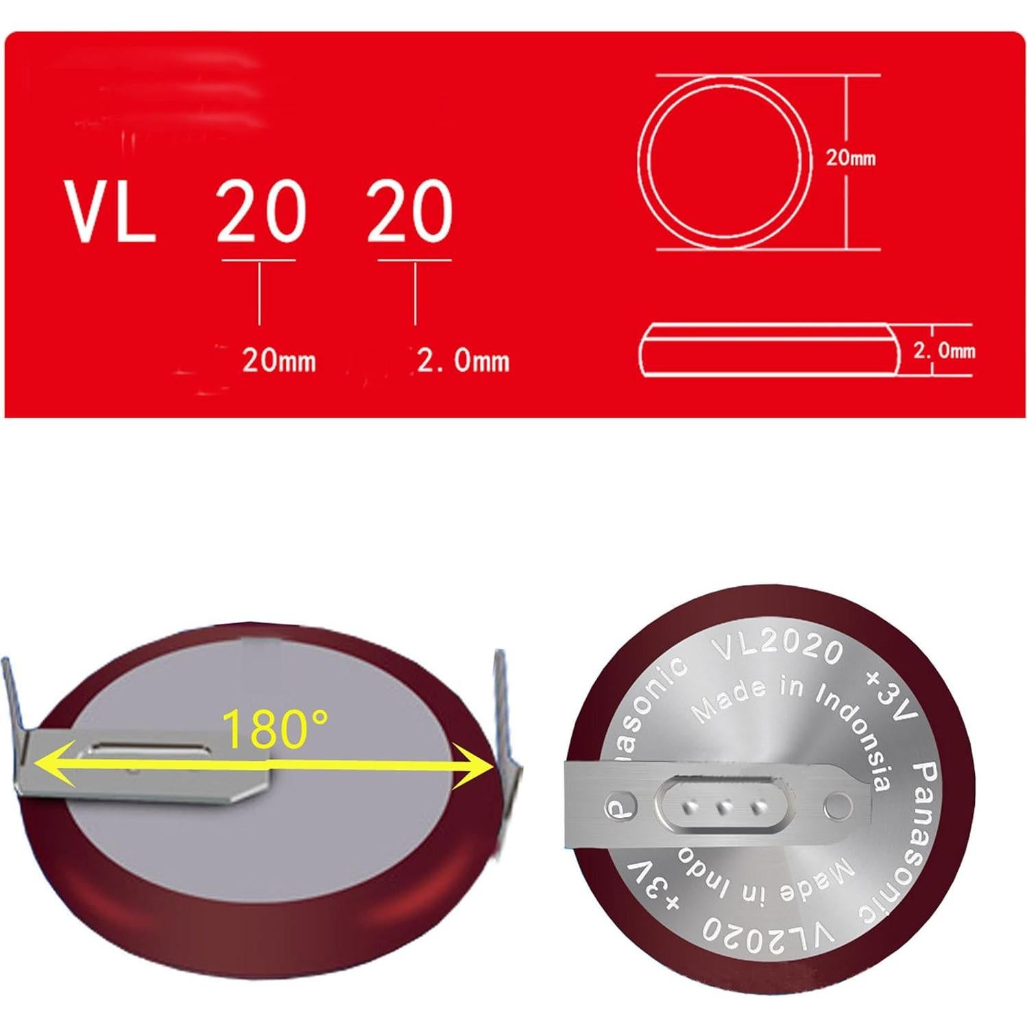 Batería VL2020 de iones de litio para llave BMW y Land Rover