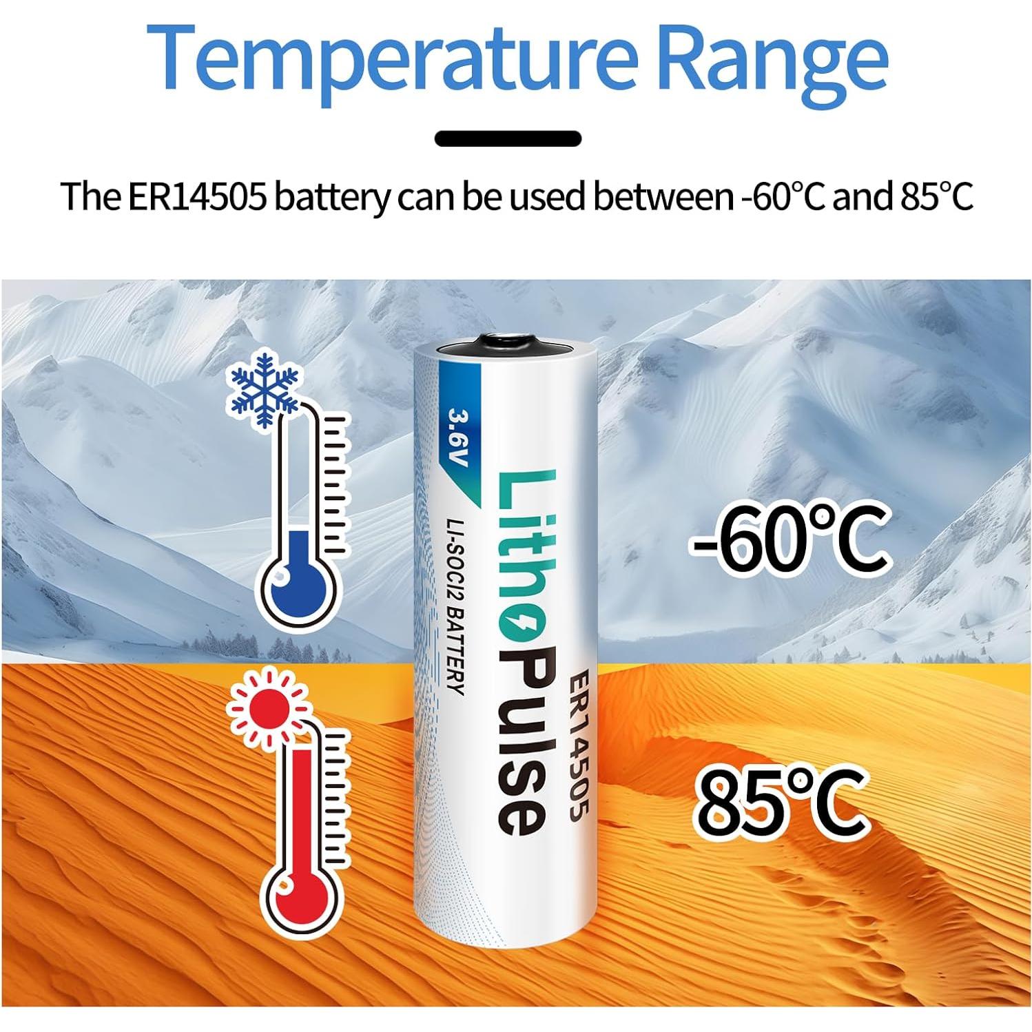 Paquete de 4 Baterías de Litio ER14505 3.6V AA 2700mAh
