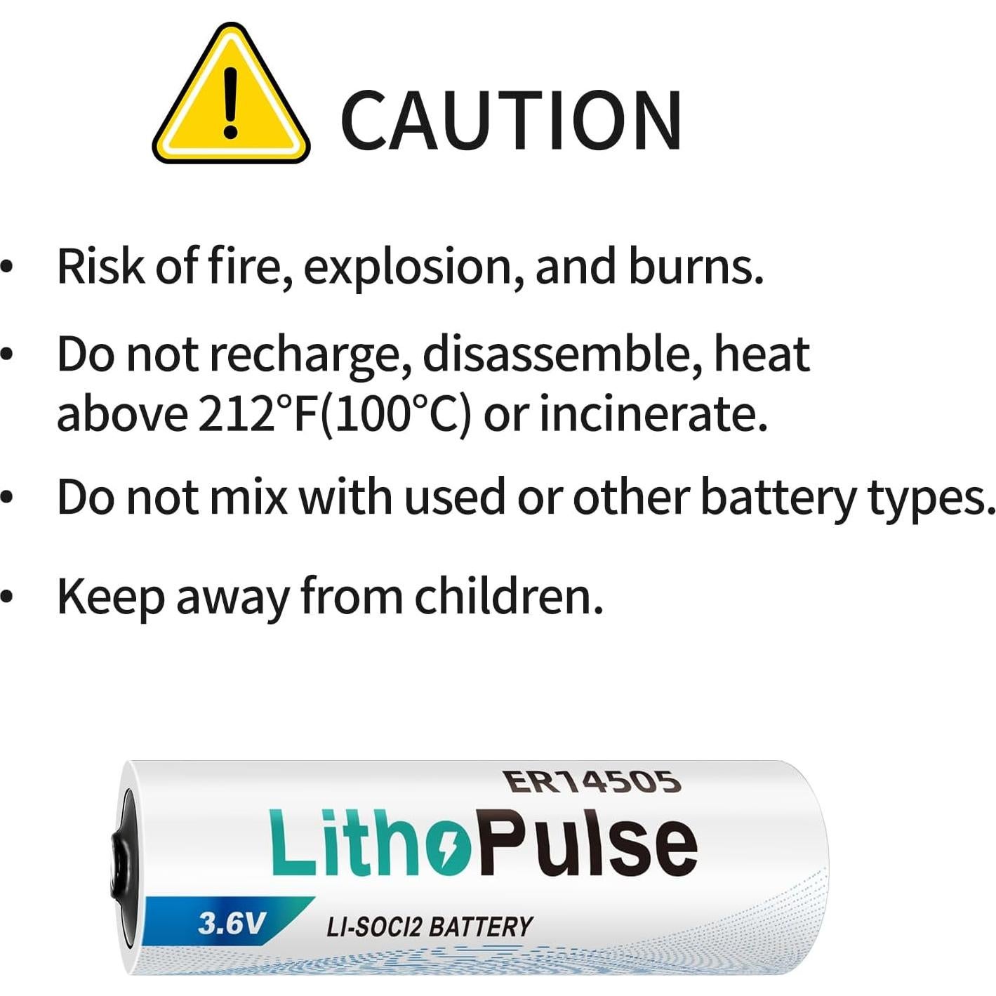 Paquete de 10 Baterías de Litio ER14505 3.6V 2700mAh