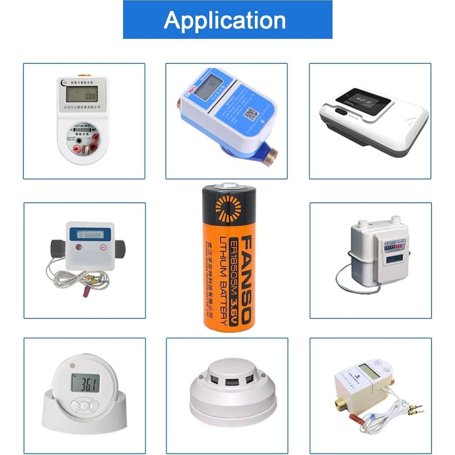 Paquete de 4 Baterías de Litio No Recargables 3.6V 3500mAh ER18505M