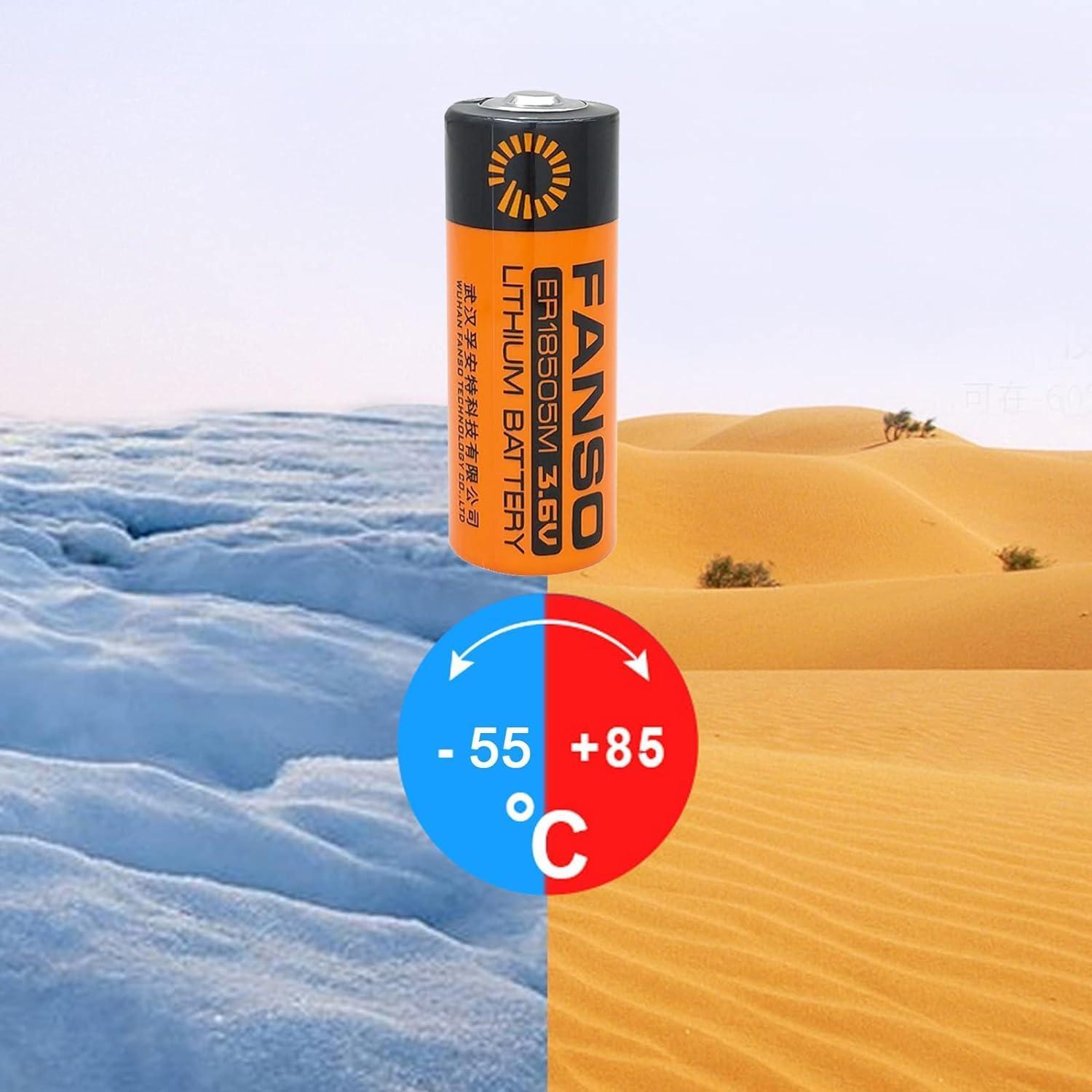 Paquete de 4 Baterías de Litio No Recargables 3.6V 3500mAh ER18505M