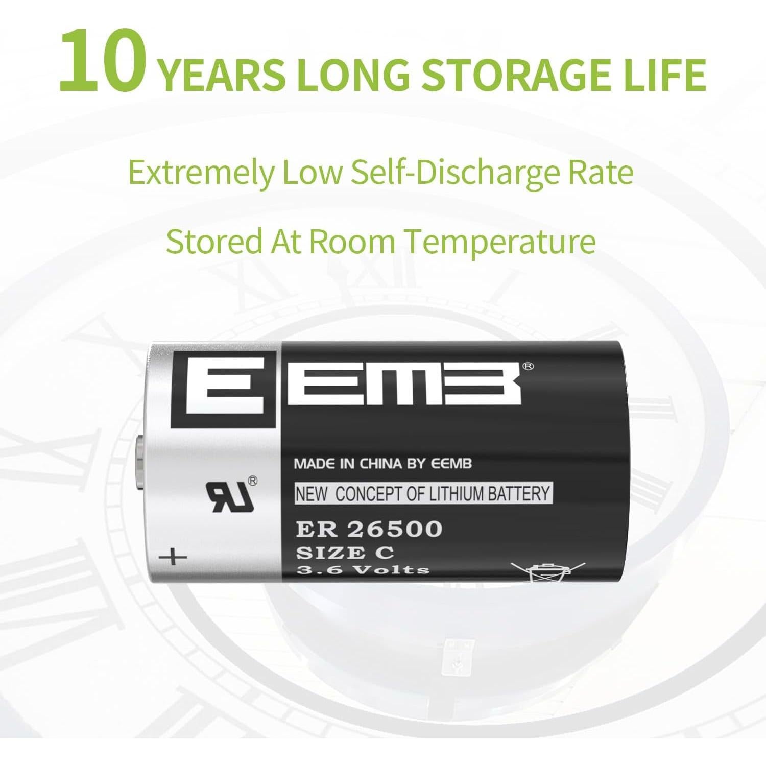 Batería de Litio C EEMB ER26500 3.6V 9000mAh No Recargable