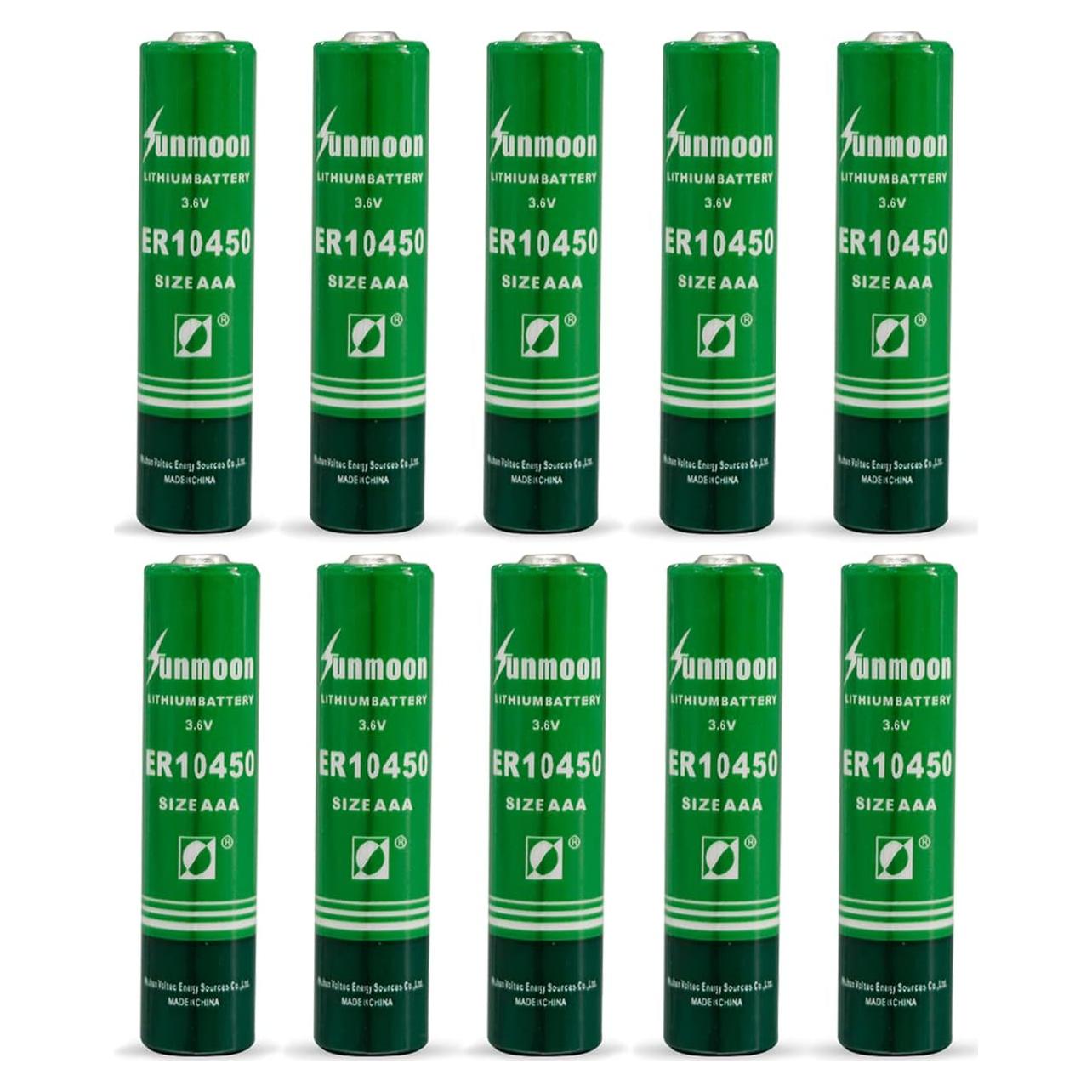 Paquete de 10 Baterías de Litio AAA ER10450 3.6V 800mAh