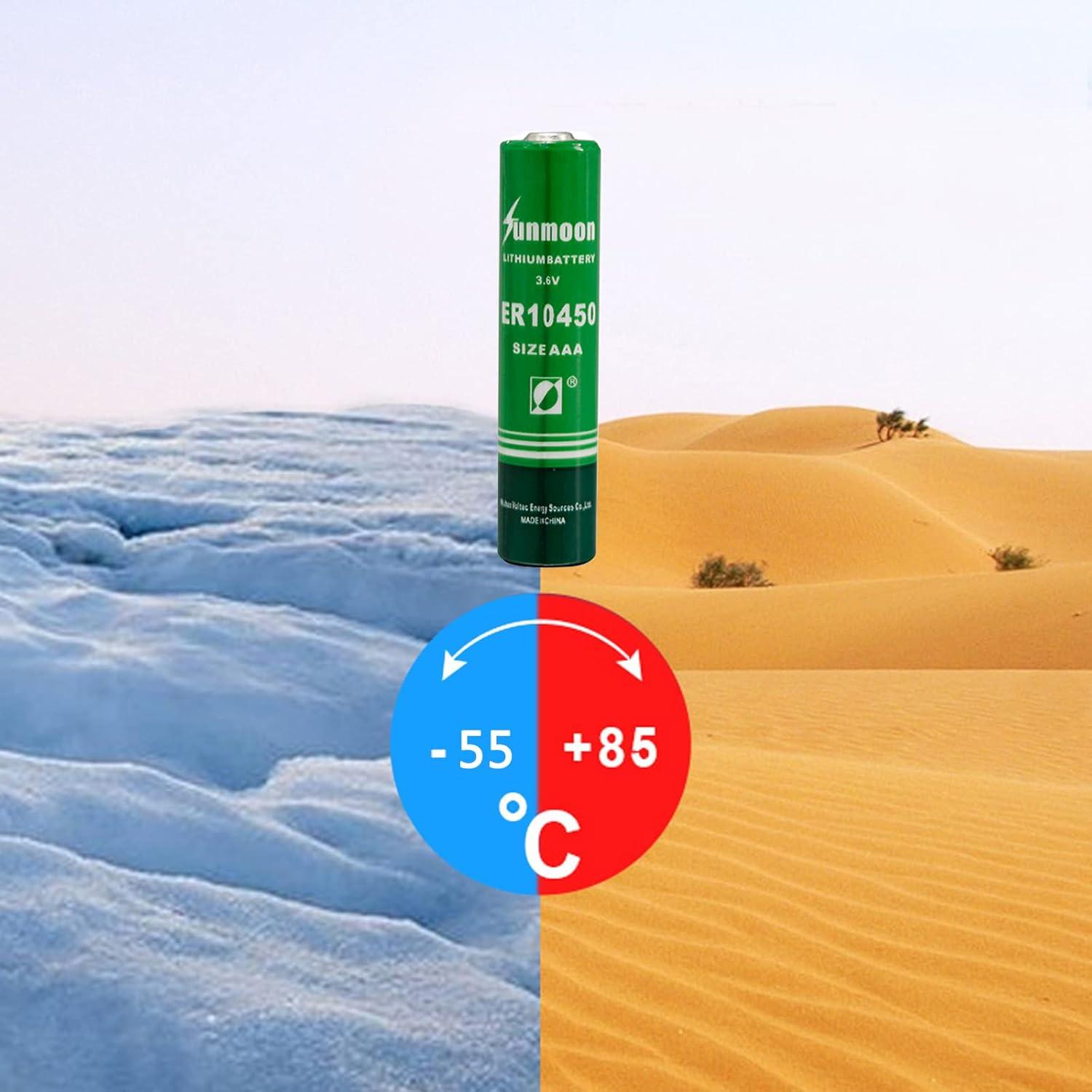 Paquete de 10 Baterías de Litio AAA ER10450 3.6V 800mAh