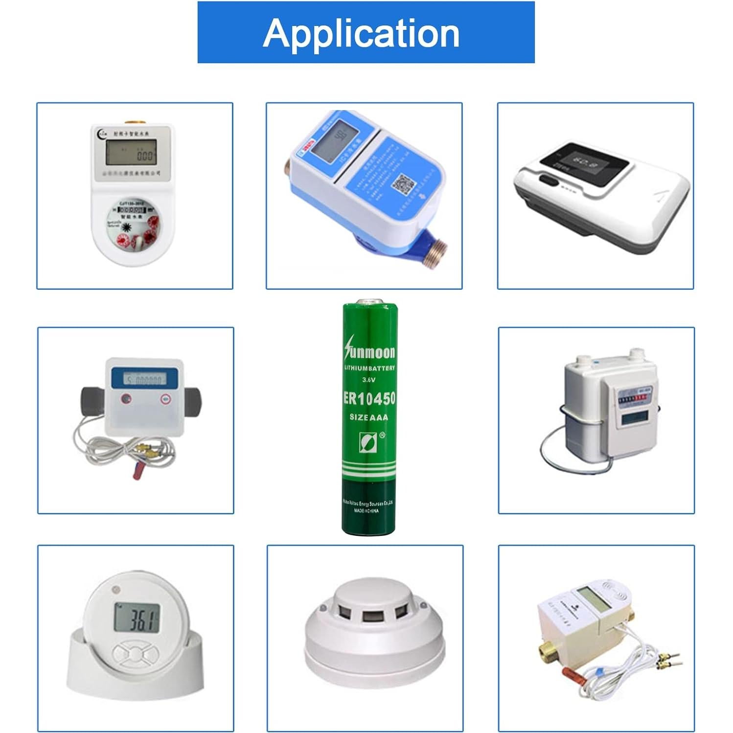 Paquete de 10 Baterías de Litio AAA ER10450 3.6V 800mAh