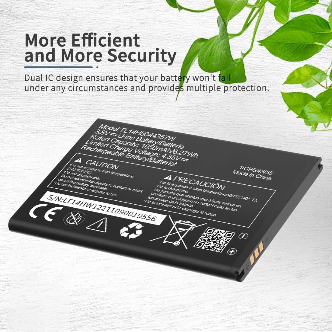 Batería de Reemplazo ITMBET TL14H5044357W 1650mAh para AT&T Cingular Flip IV