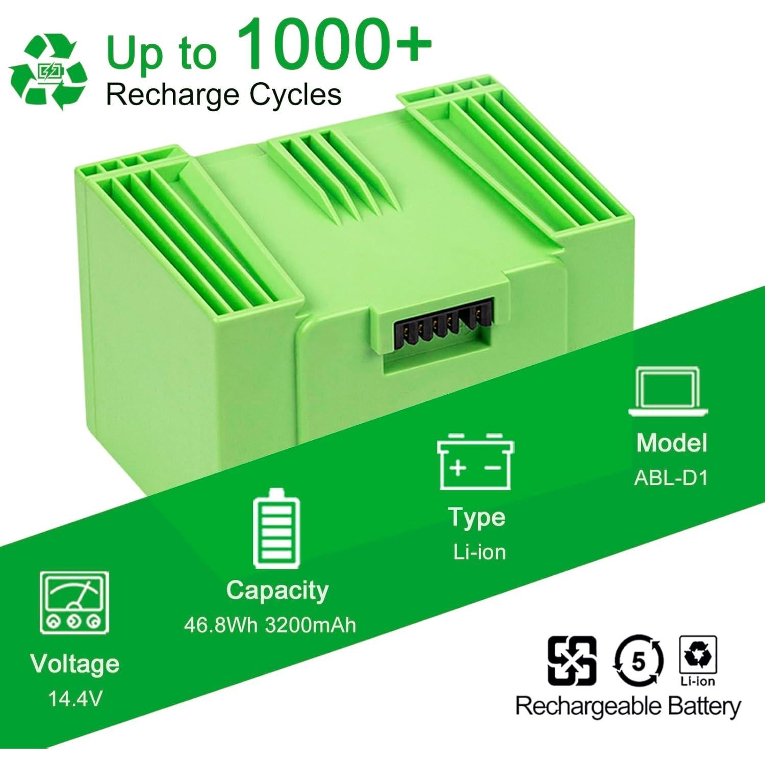 Batería de Litio Ion ABL-D1 para iRobot Roomba i7 j7 e5 e6