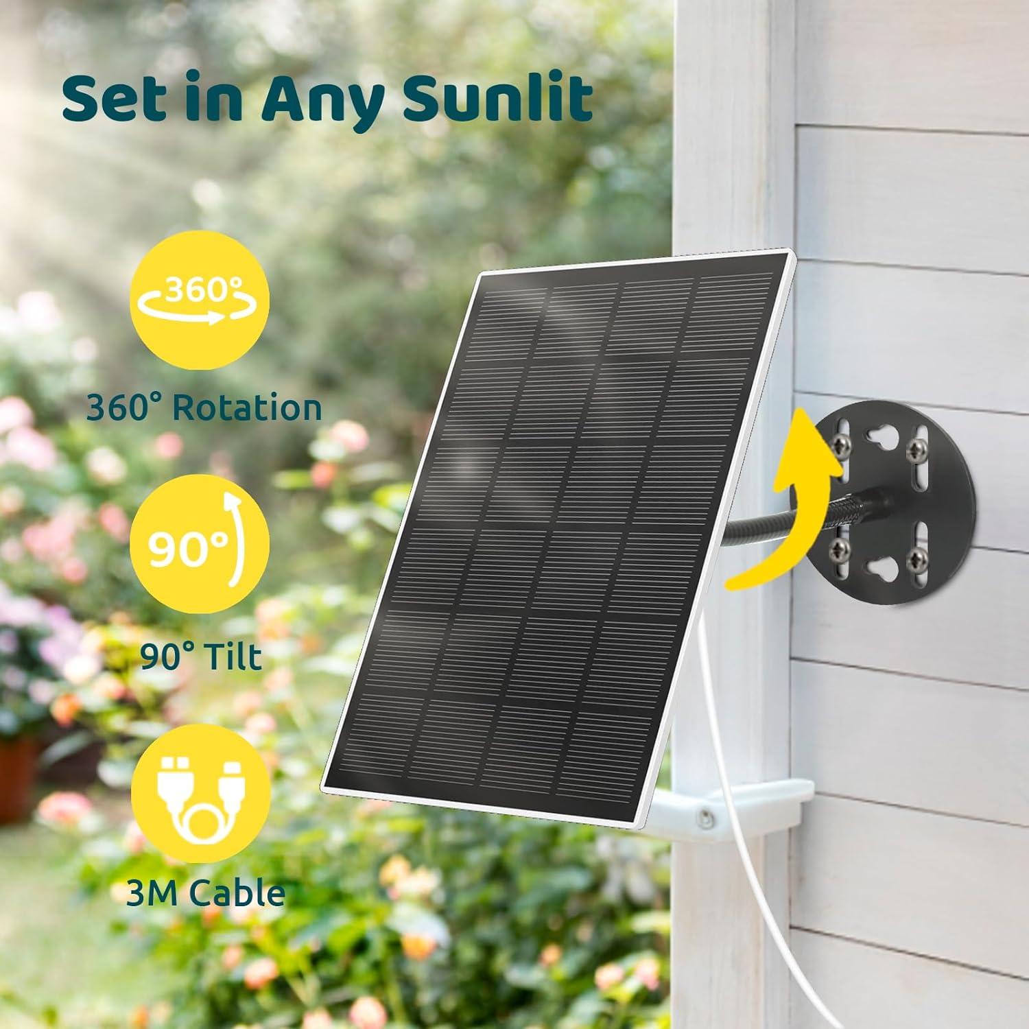 Panel Solar NETVUE 3W para Cámara de Comedero de Aves