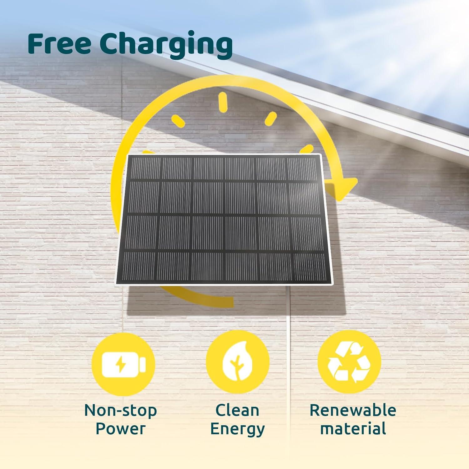 Panel Solar NETVUE 3W para Cámara de Comedero de Aves