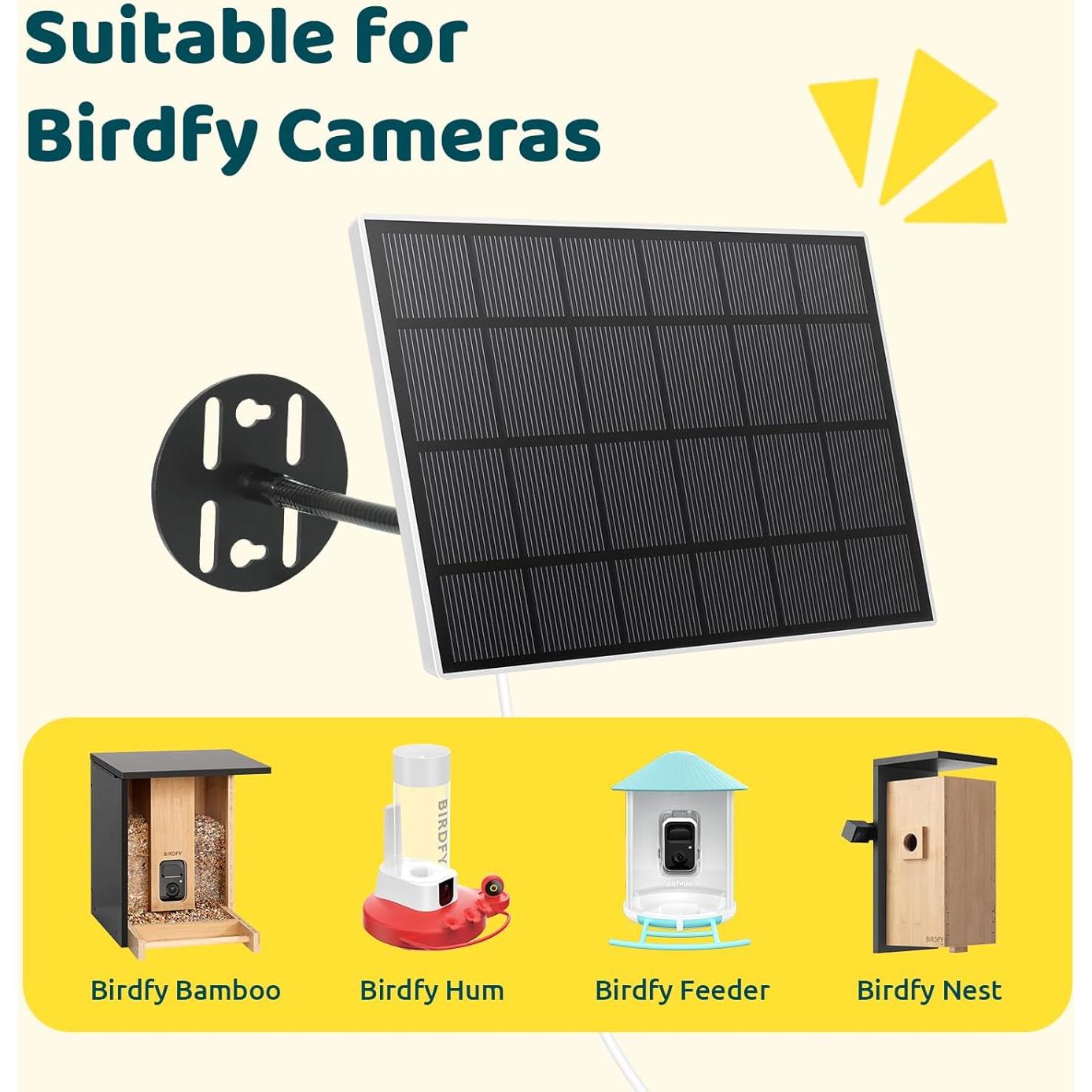 Panel Solar NETVUE 3W para Cámara de Comedero de Aves