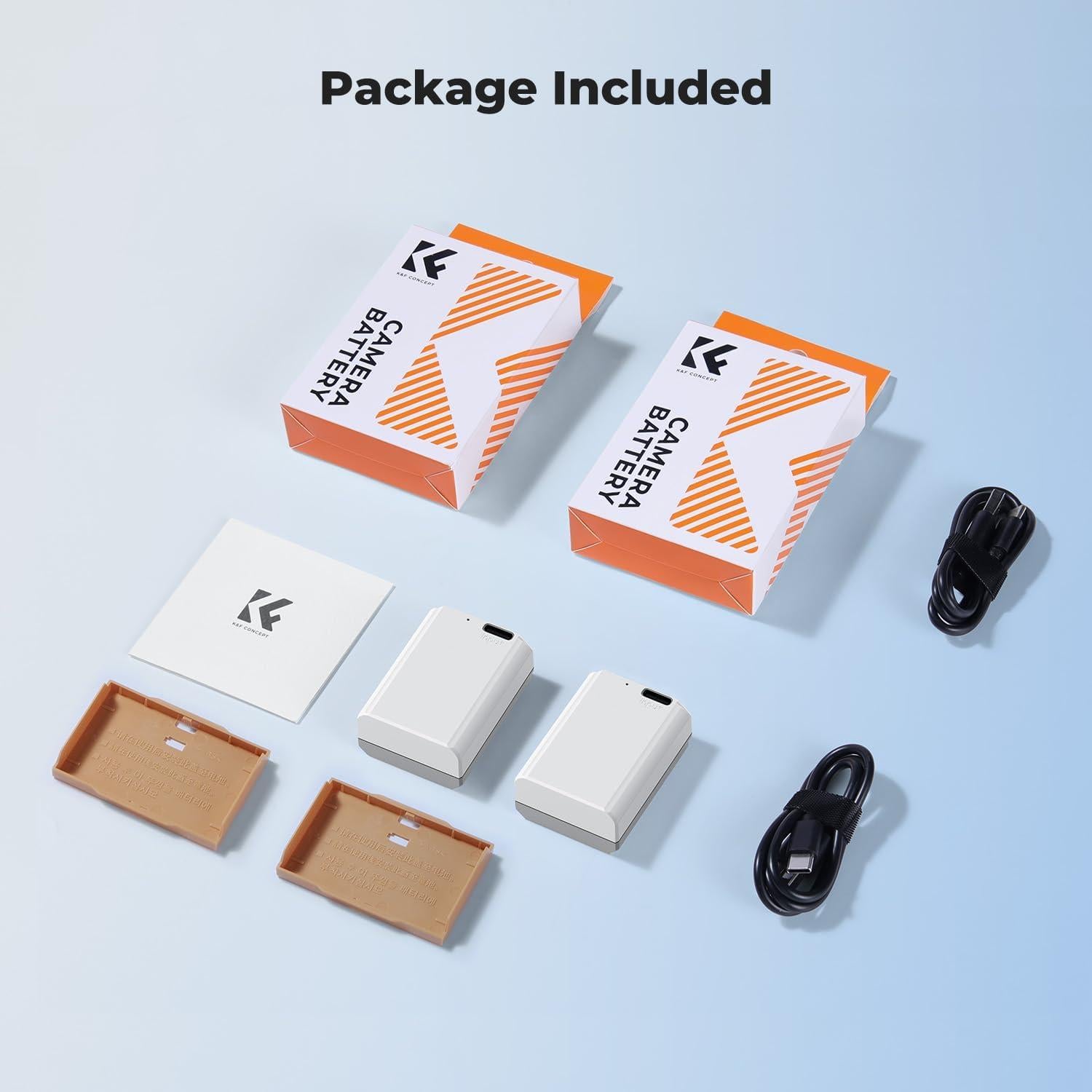 Baterías K&F CONCEPT NP-FW50 2-Pack Carga Rápida USB-C