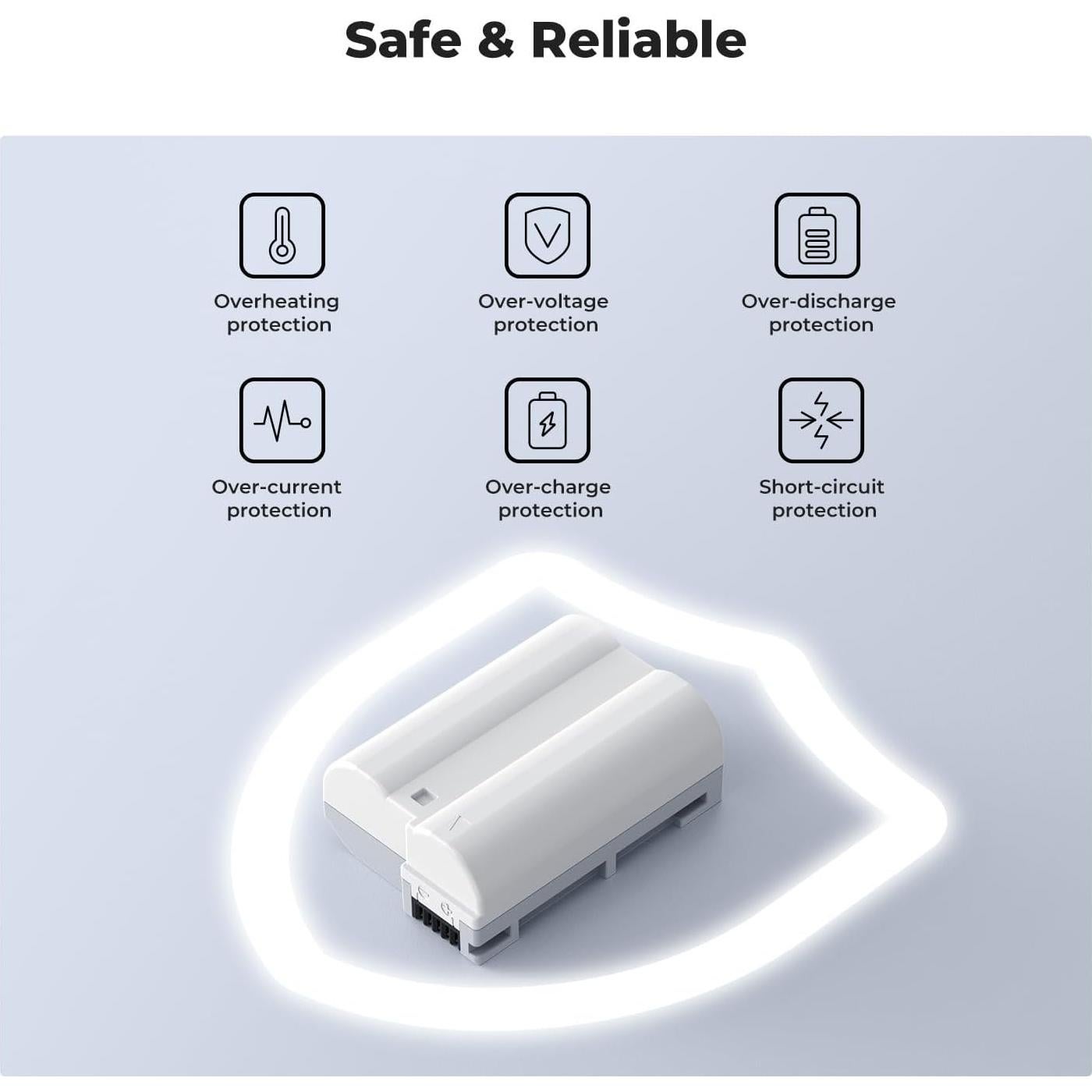 Batería K&F Concept EN-EL15C 2600mAh USB-C para Nikon