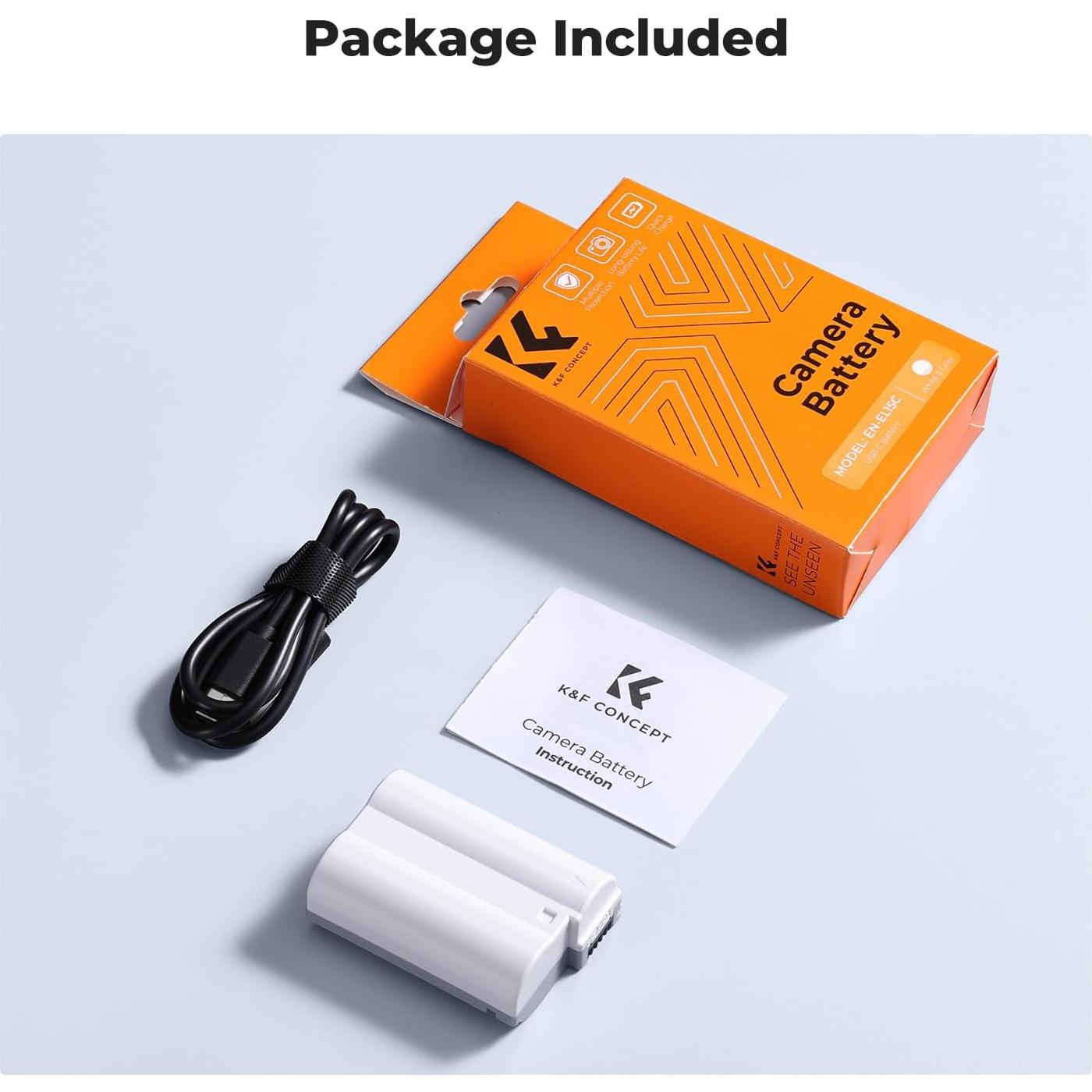 Batería K&F Concept EN-EL15C 2600mAh USB-C para Nikon