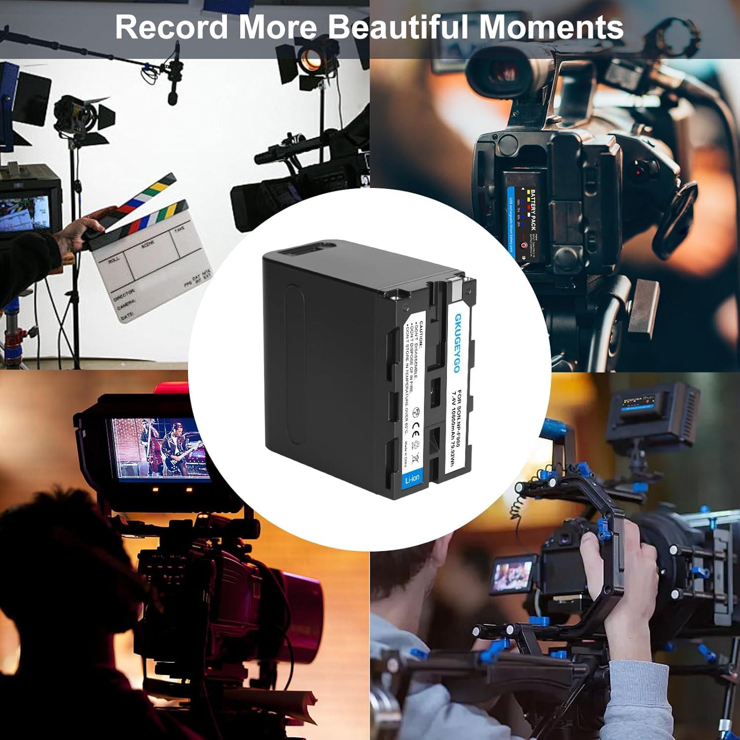 Batería de Reemplazo GKUGEYGO NP-F980 10800mAh con USB