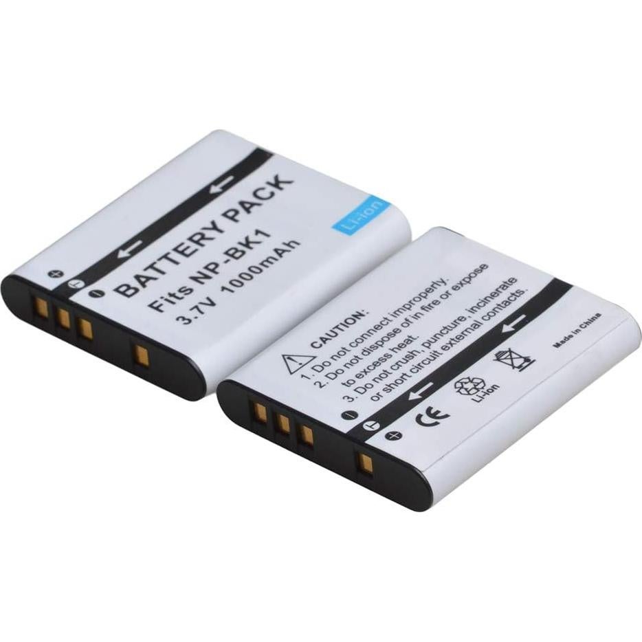 Tectra Paquete 2 Baterías NP-BK1 y Cargador USB para Sony