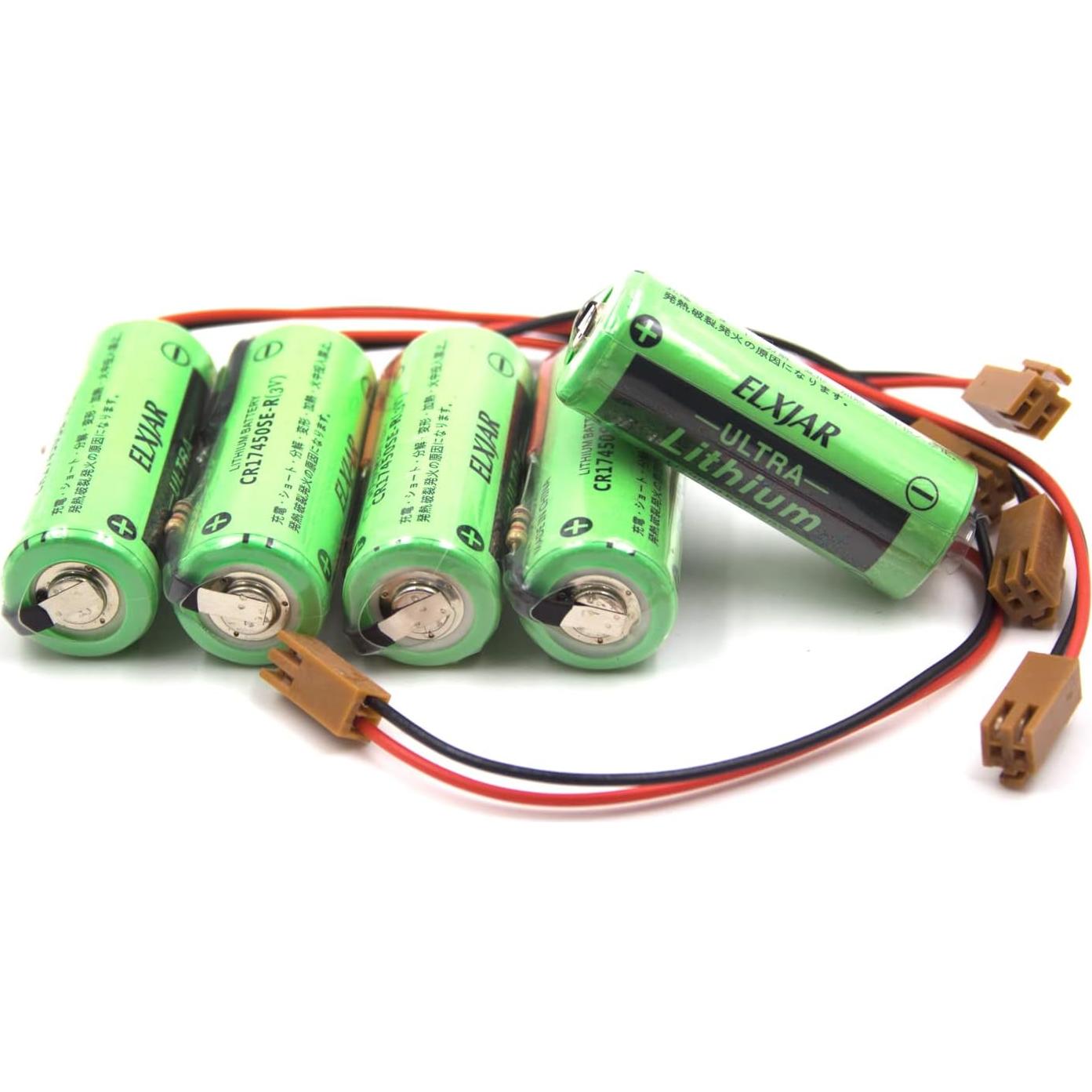 Paquete de 5 Baterías de Litio No Recargable Elxjar CR17450SE-R 3V 2200mAh