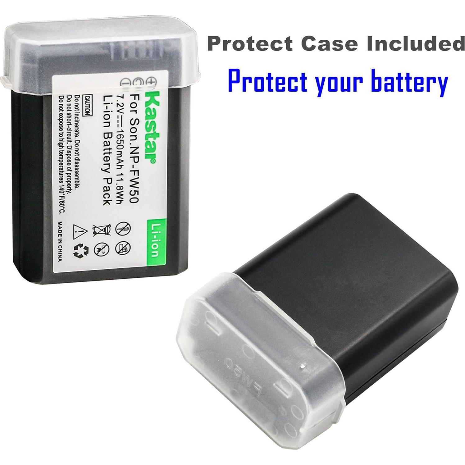 Batería Kastar NP-FW50 para cámaras Sony - 2 Unidades