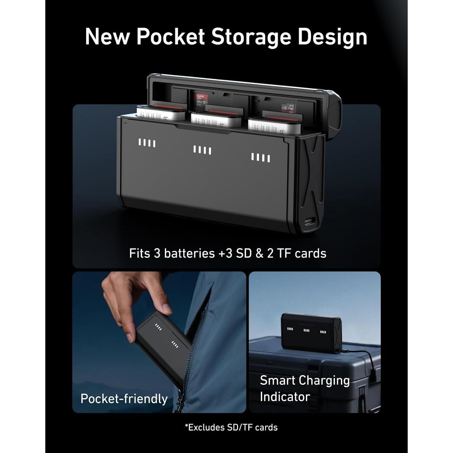 Cargador de Batería TELESIN NP-BX1 con 2 Baterías Incluidas