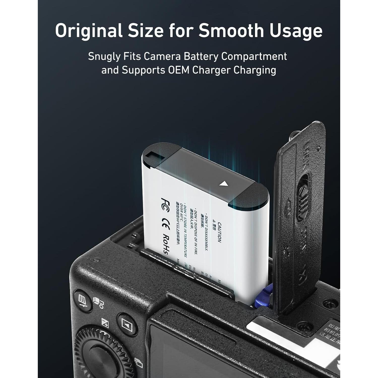 Cargador de Batería TELESIN NP-BX1 con 2 Baterías Incluidas