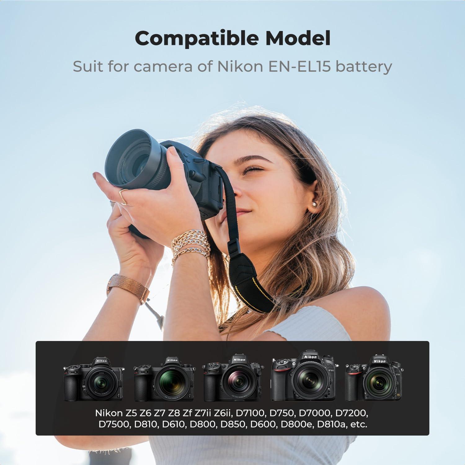 Batería y Cargador Doble EN-EL15 K&F CONCEPT para Nikon