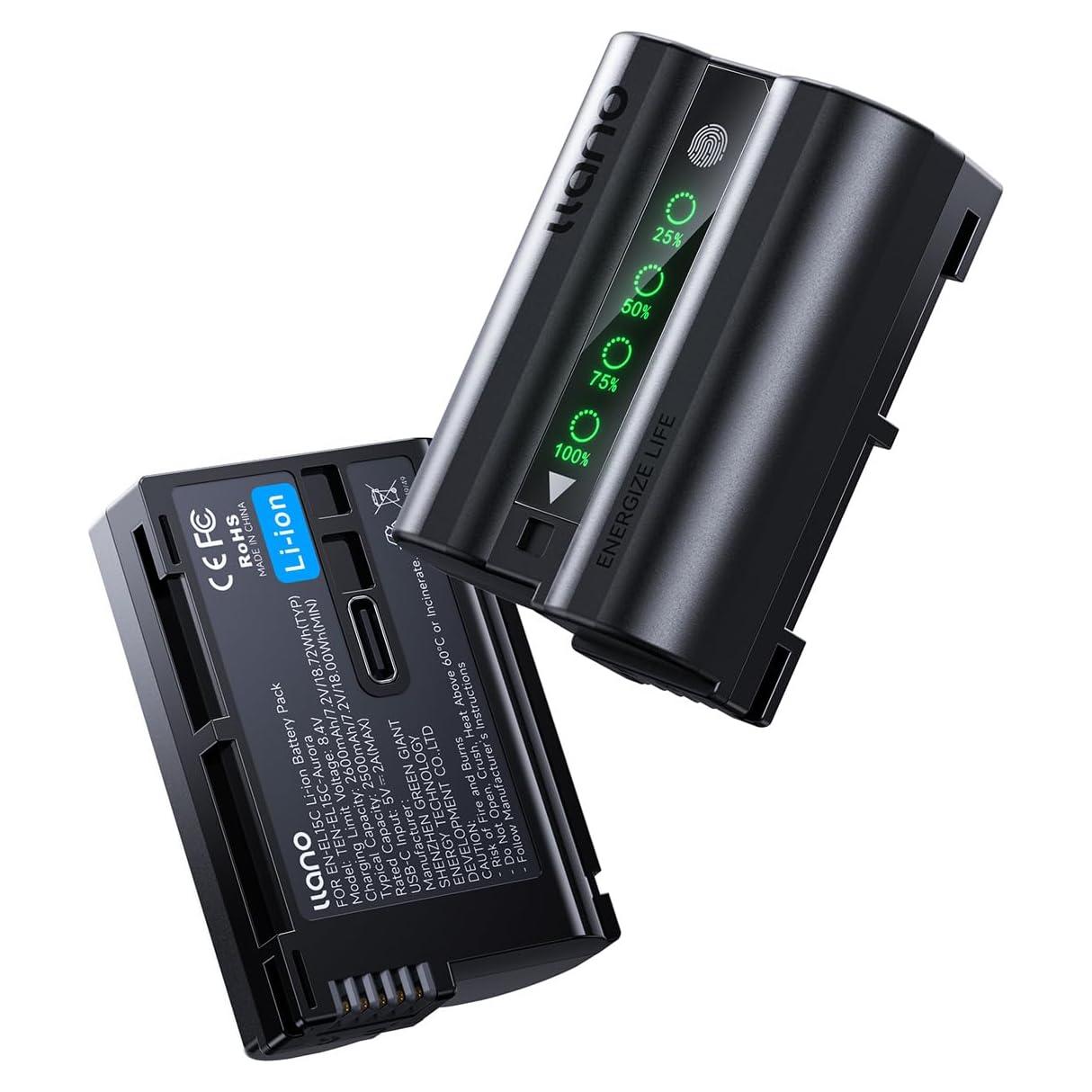 Batería Nikon EN-EL15C 2600mAh 2-Pack Aurora USB-C