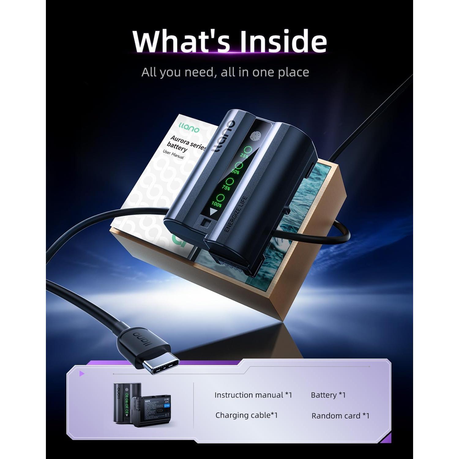 Batería Nikon EN-EL15C 2600mAh 2-Pack Aurora USB-C