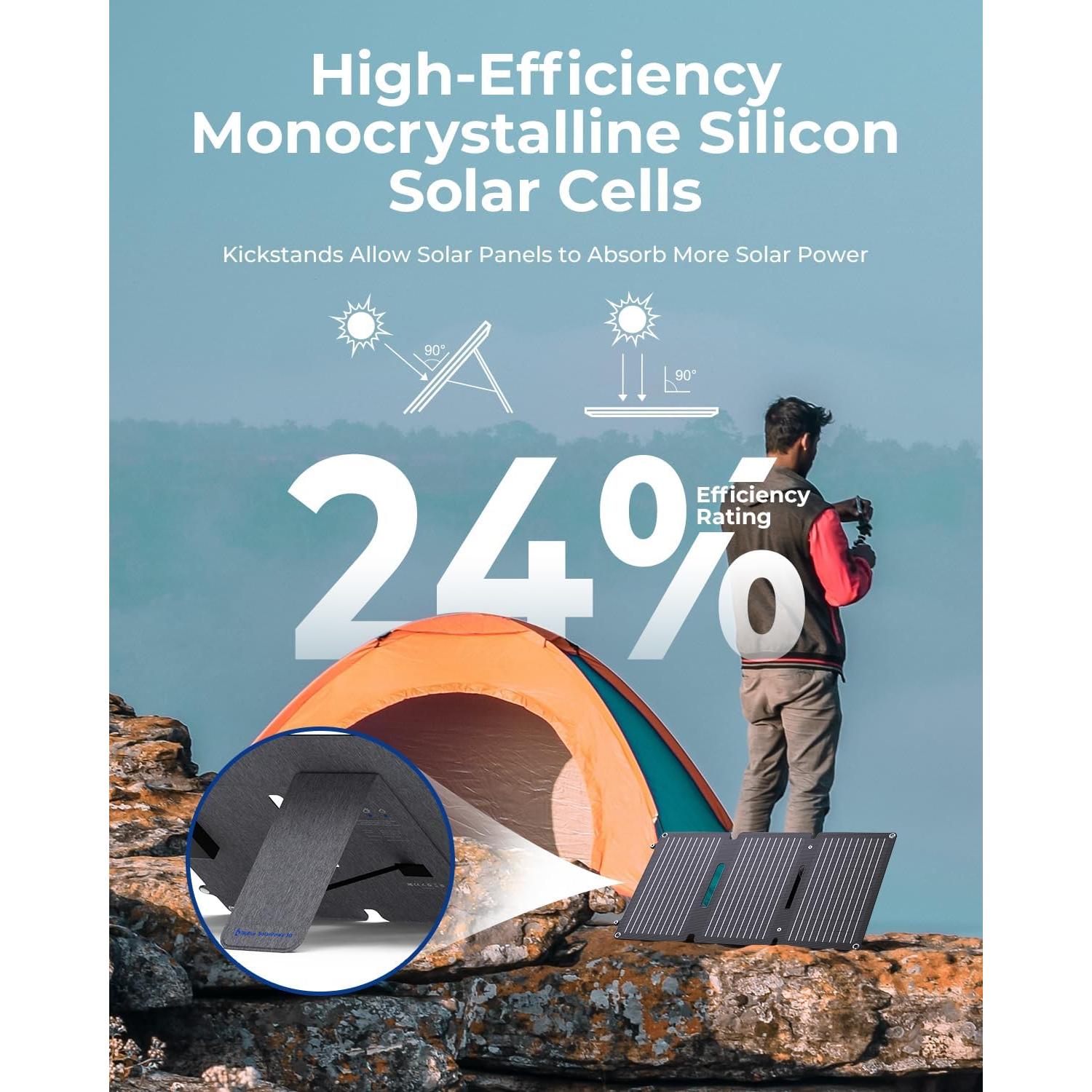 Cargador Solar BigBlue 30W USB-C Rápido Impermeable