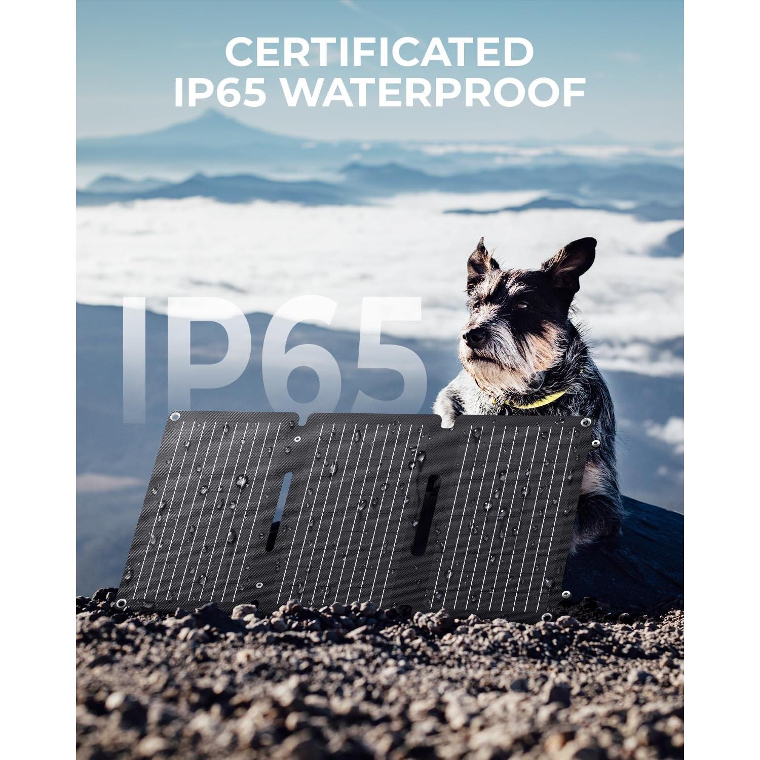 Cargador Solar BigBlue 30W USB-C Rápido Impermeable