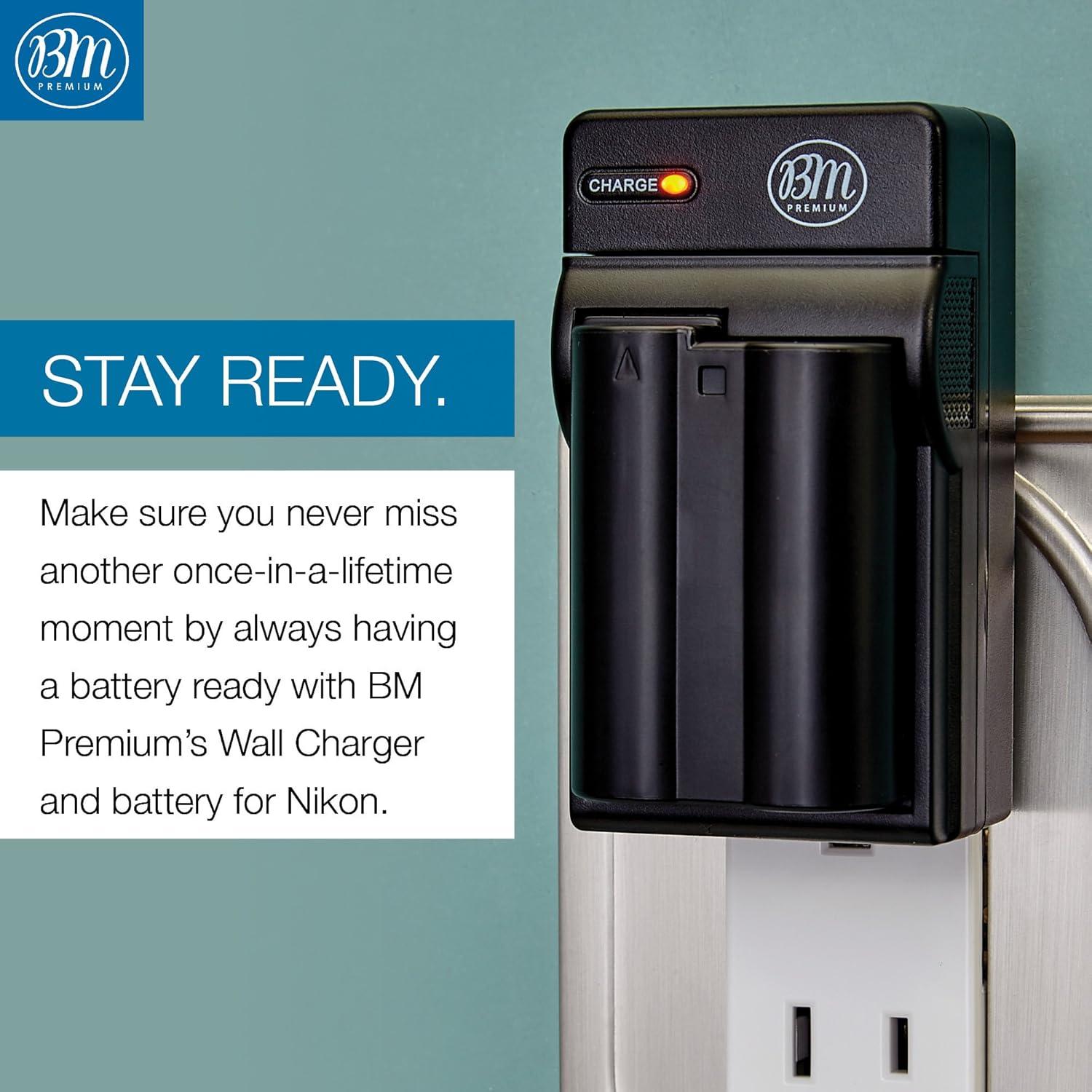 BM Premium Kit de 2 Baterías EN-EL15 y Cargador para Nikon