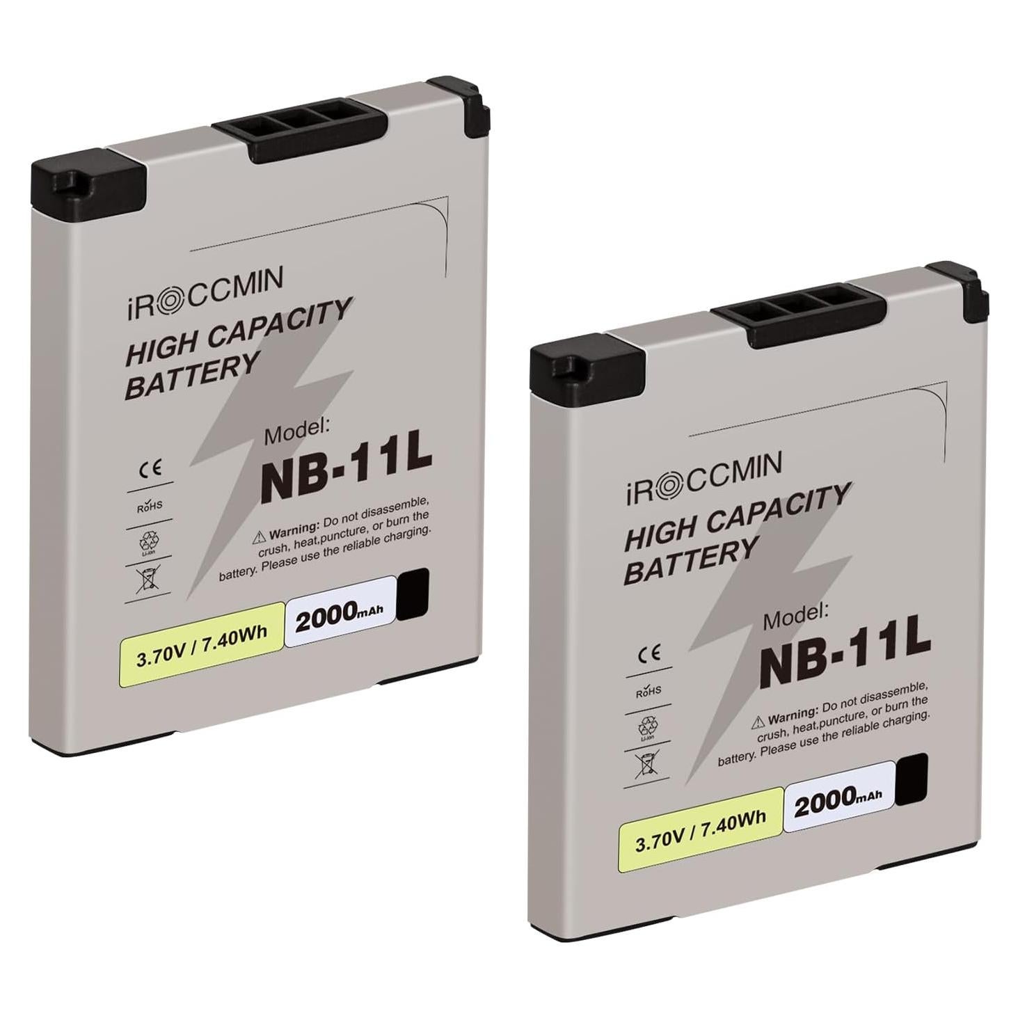 Batería de Reemplazo iROCCMIN NB-11L 2000mAh para Canon