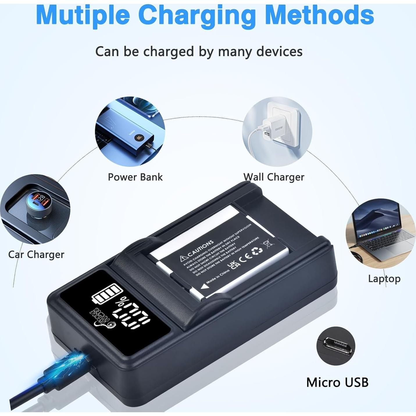 Batería y Cargador Pickle Power NB-11L para Canon 900mAh