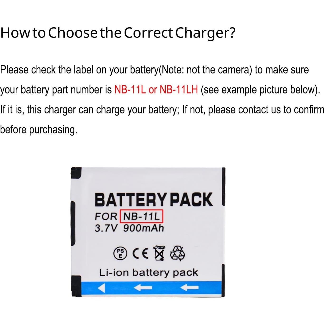 Cargador de batería Canon NB-11L NB-11LH con LCD