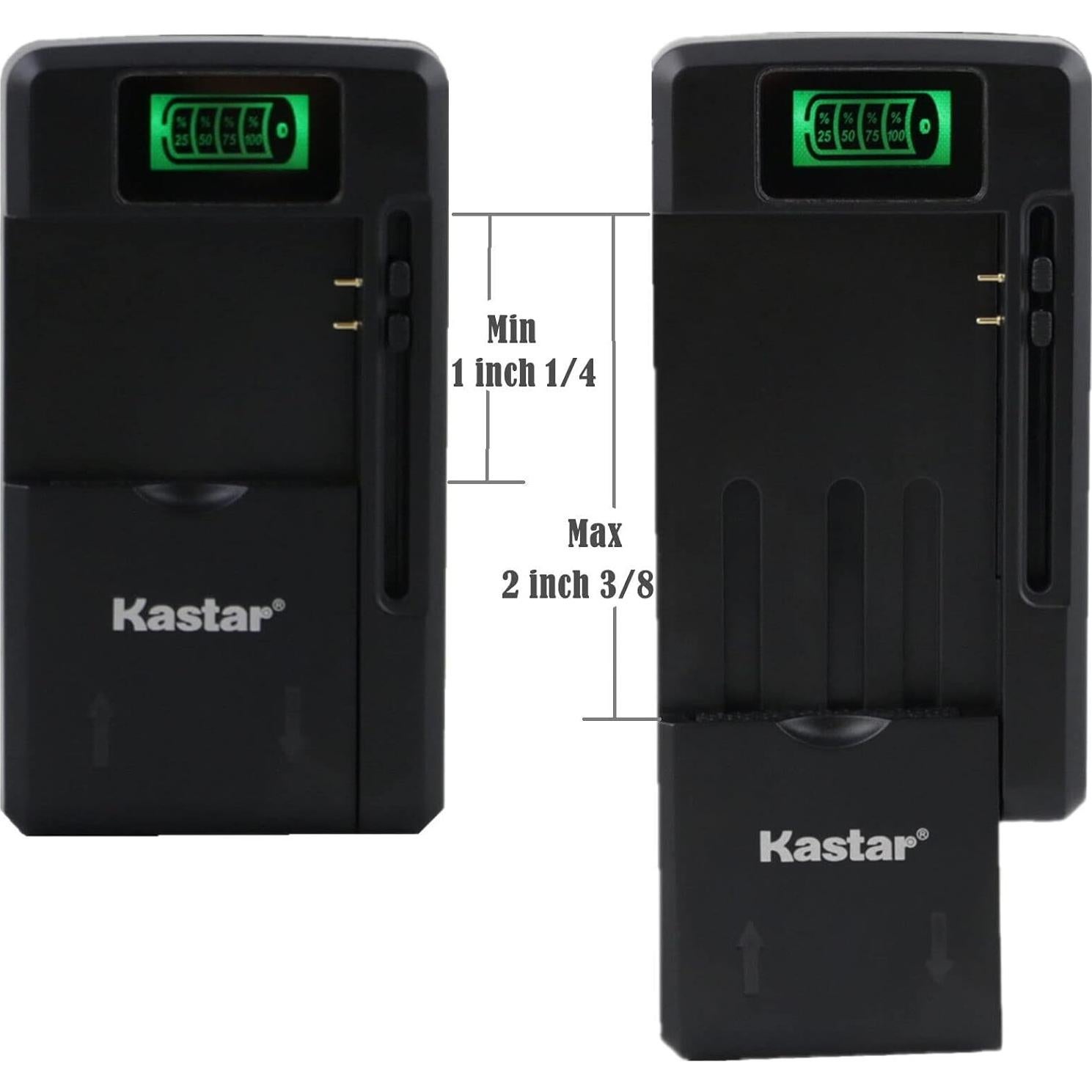 Kastar Batería BL-4C y Cargador LCD Inteligente 2-Pack