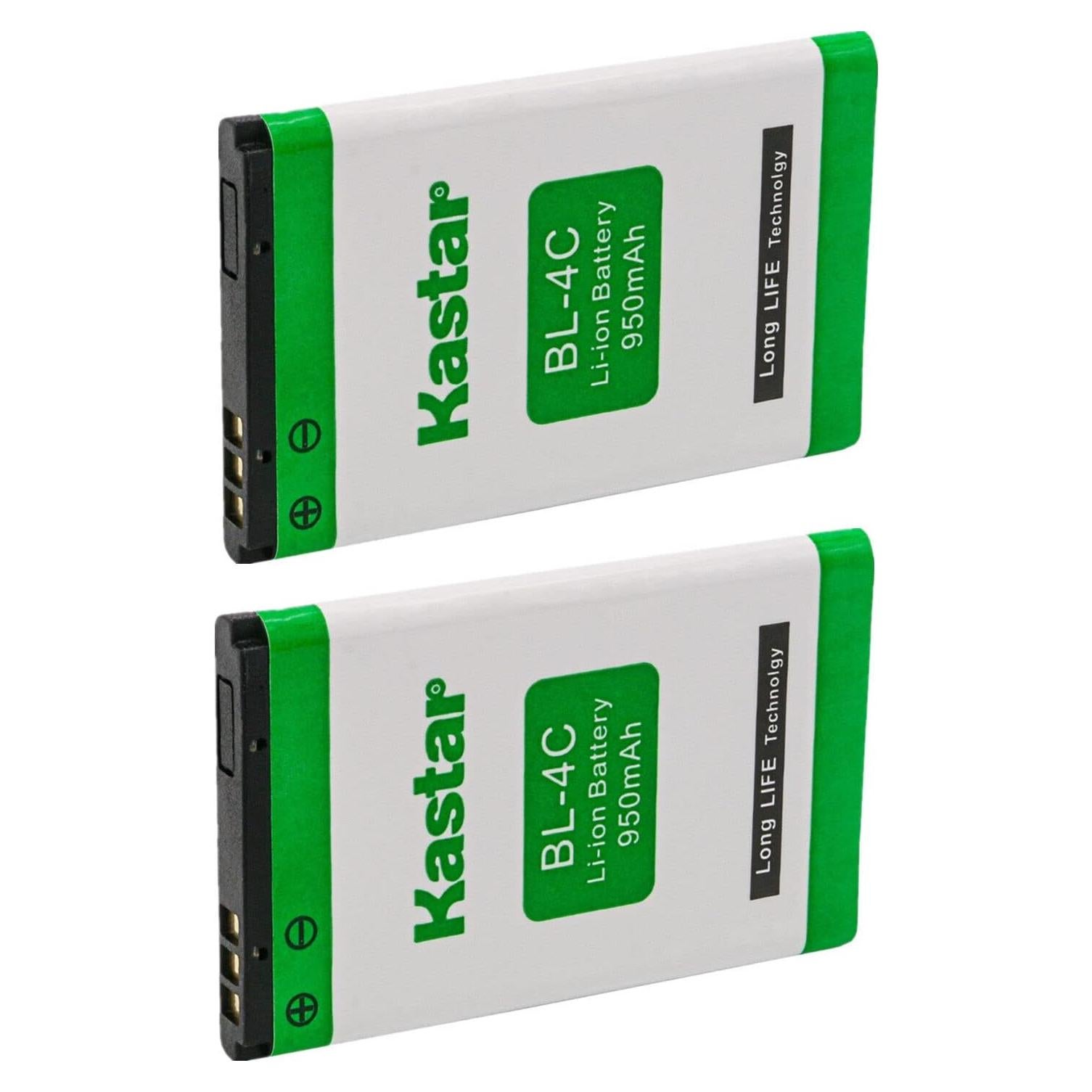 Batería Kastar BL-4C 2-Pack Litio-Ion 950mAh 3.7V