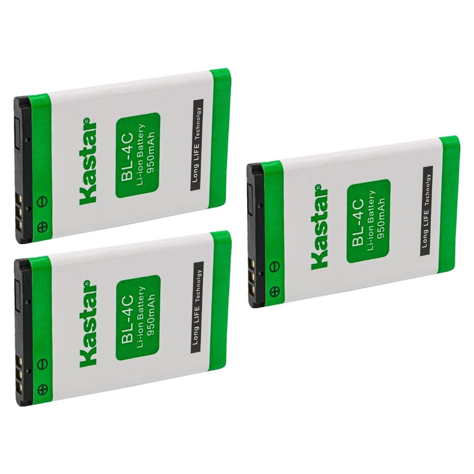 Batería Kastar BL-4C 3-Pack Litio-Ion 950mAh 3.7V