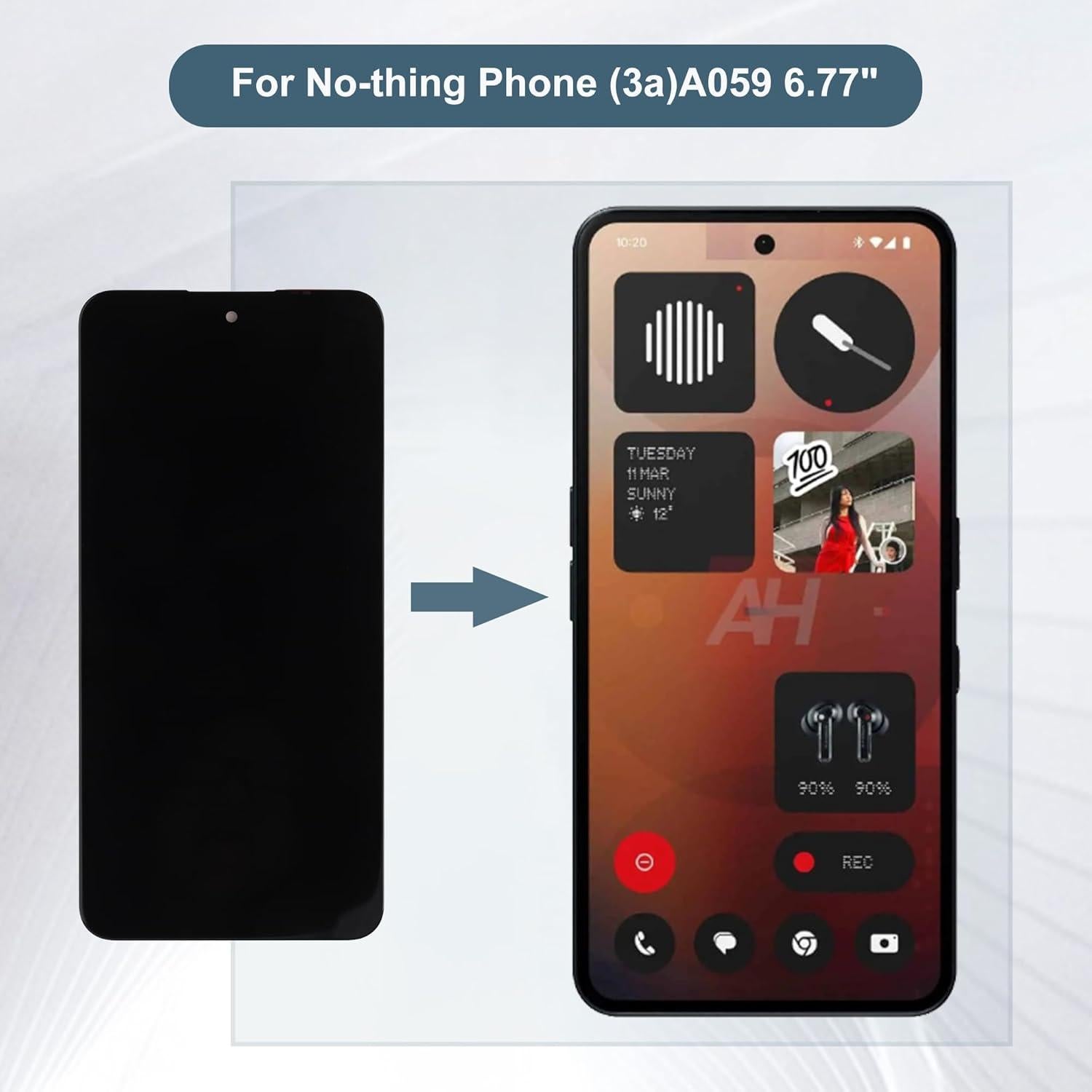 Pantalla LCD Táctil Compatible Nothing Phone (3a) A059 6.77"