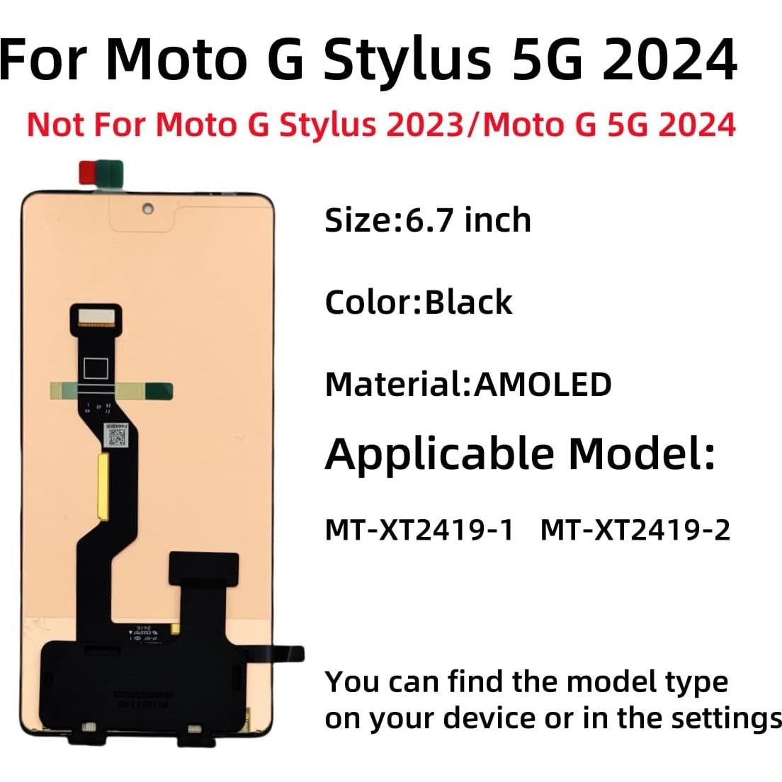 Pantalla OLED 6.7" para Motorola Moto G Stylus 5G 2024